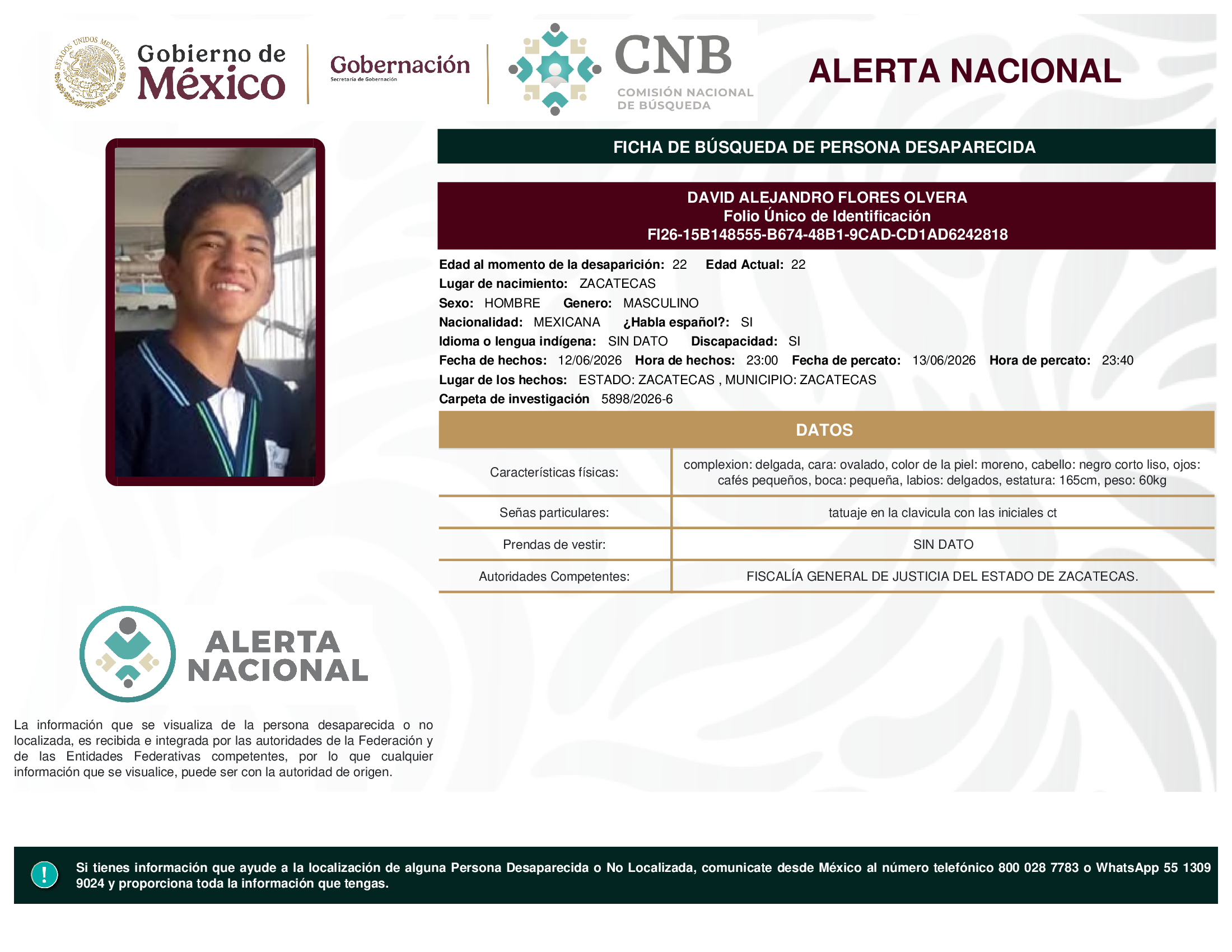 DAVID ALEJANDRO FLORES OLVERA