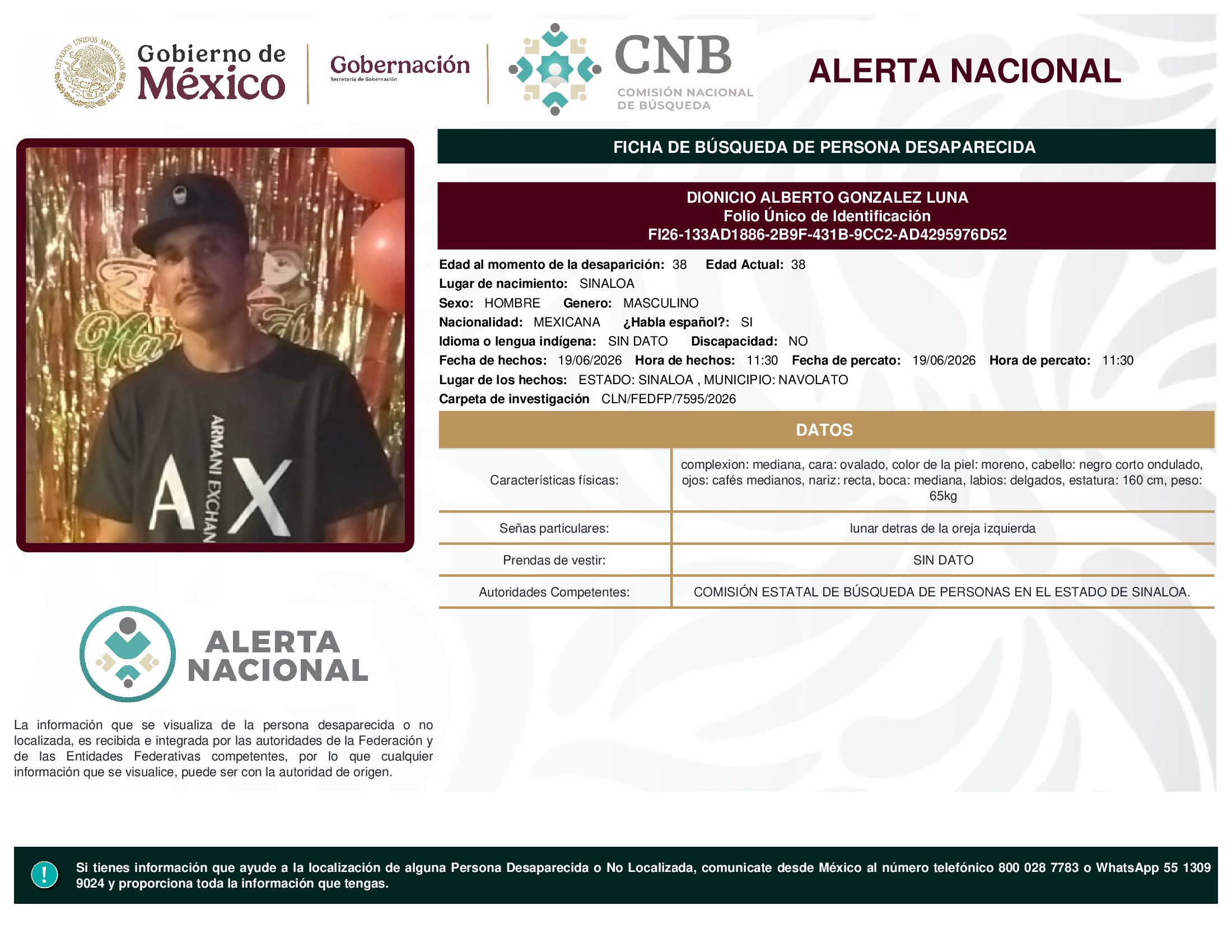 DIONICIO ALBERTO GONZALEZ LUNA