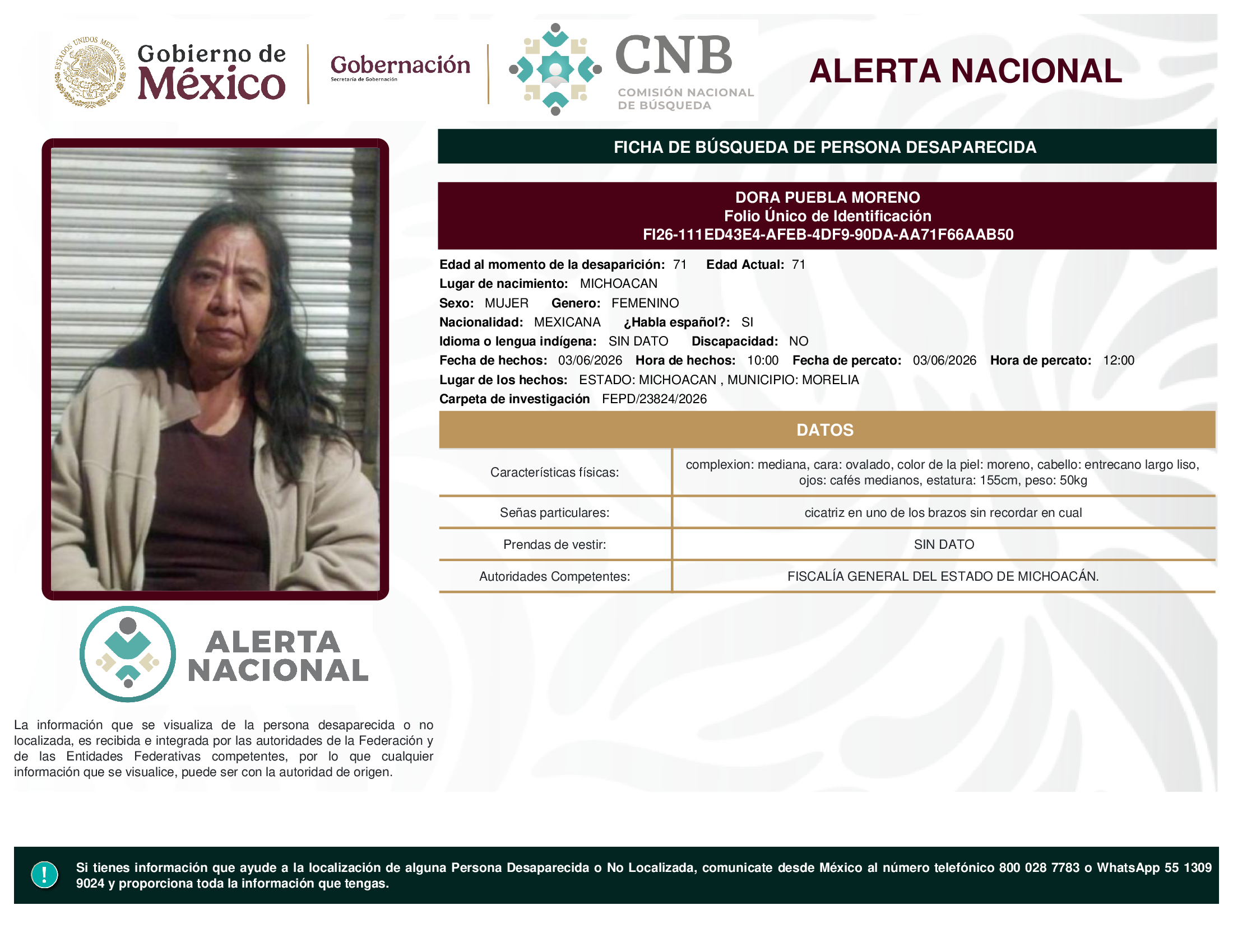 DORA PUEBLA MORENO