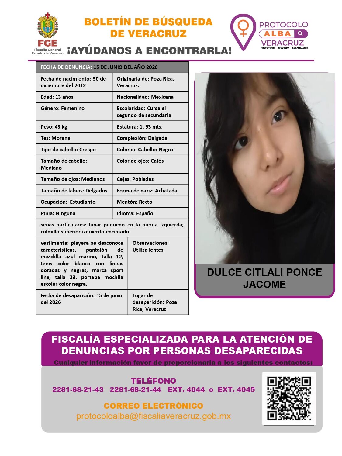 DULCE CITLALI PONCE JACOME