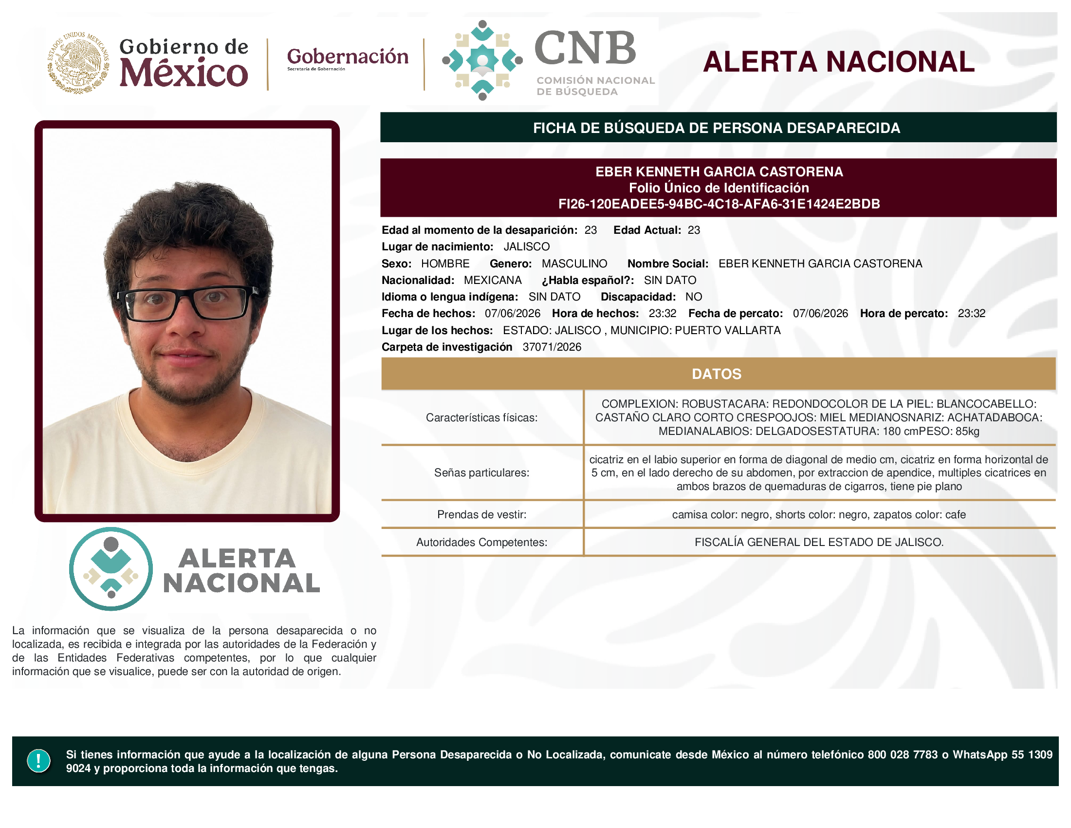 EBER KENNETH GARCIA CASTORENA