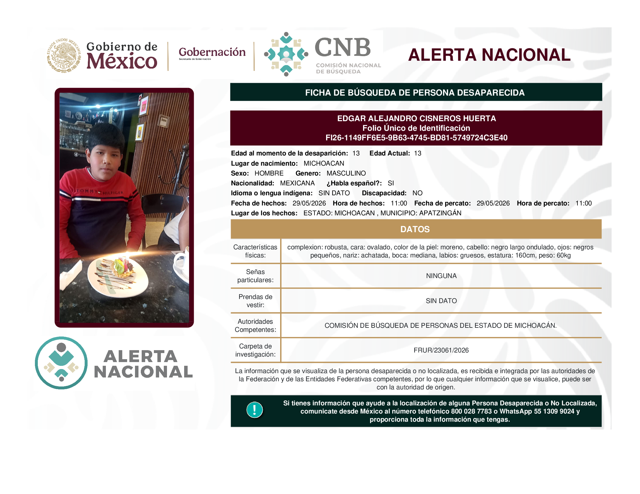 EDGAR ALEJANDRO CISNEROS HUERTA