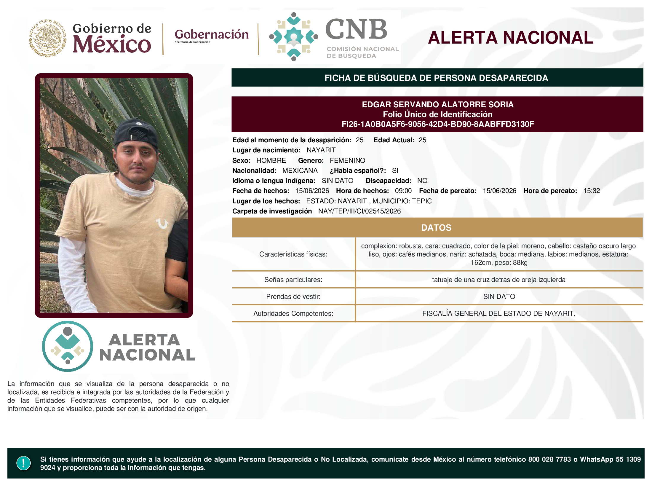 EDGAR SERVANDO ALATORRE SORIA