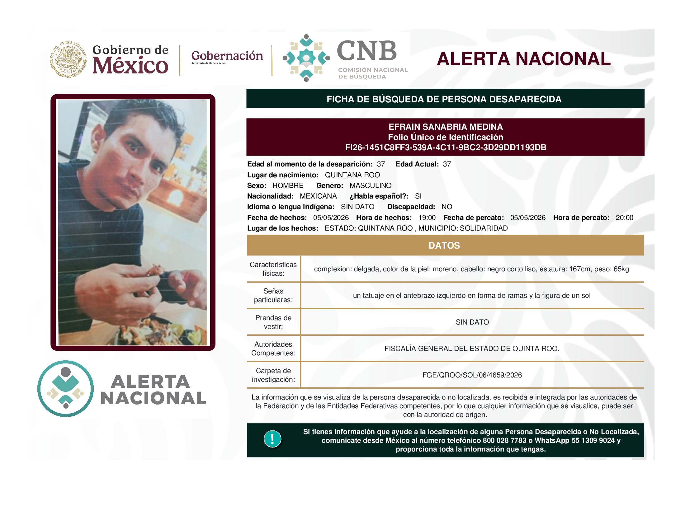 EFRAIN SANABRIA MEDINA