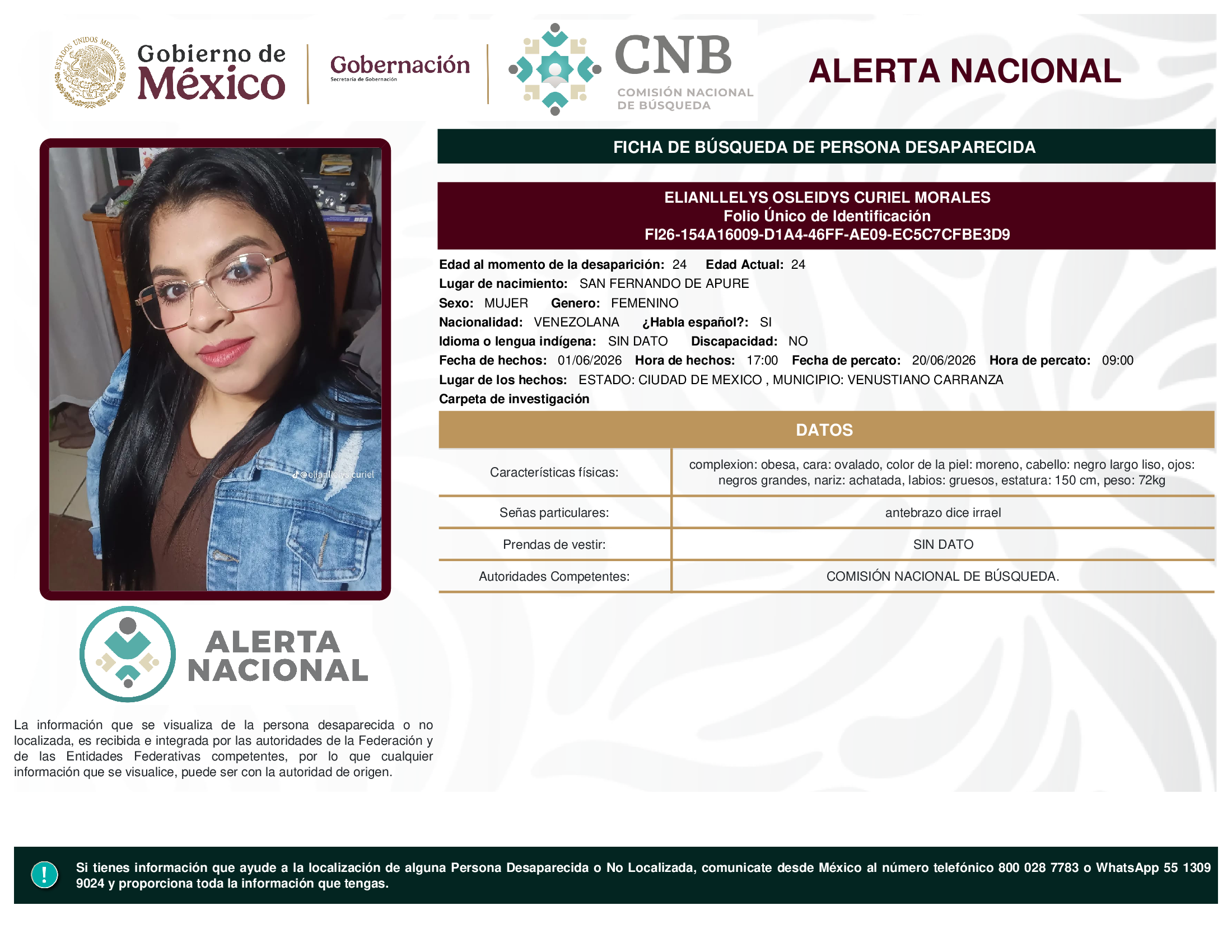 ELIANLLELYS OSLEIDYS CURIEL MORALES