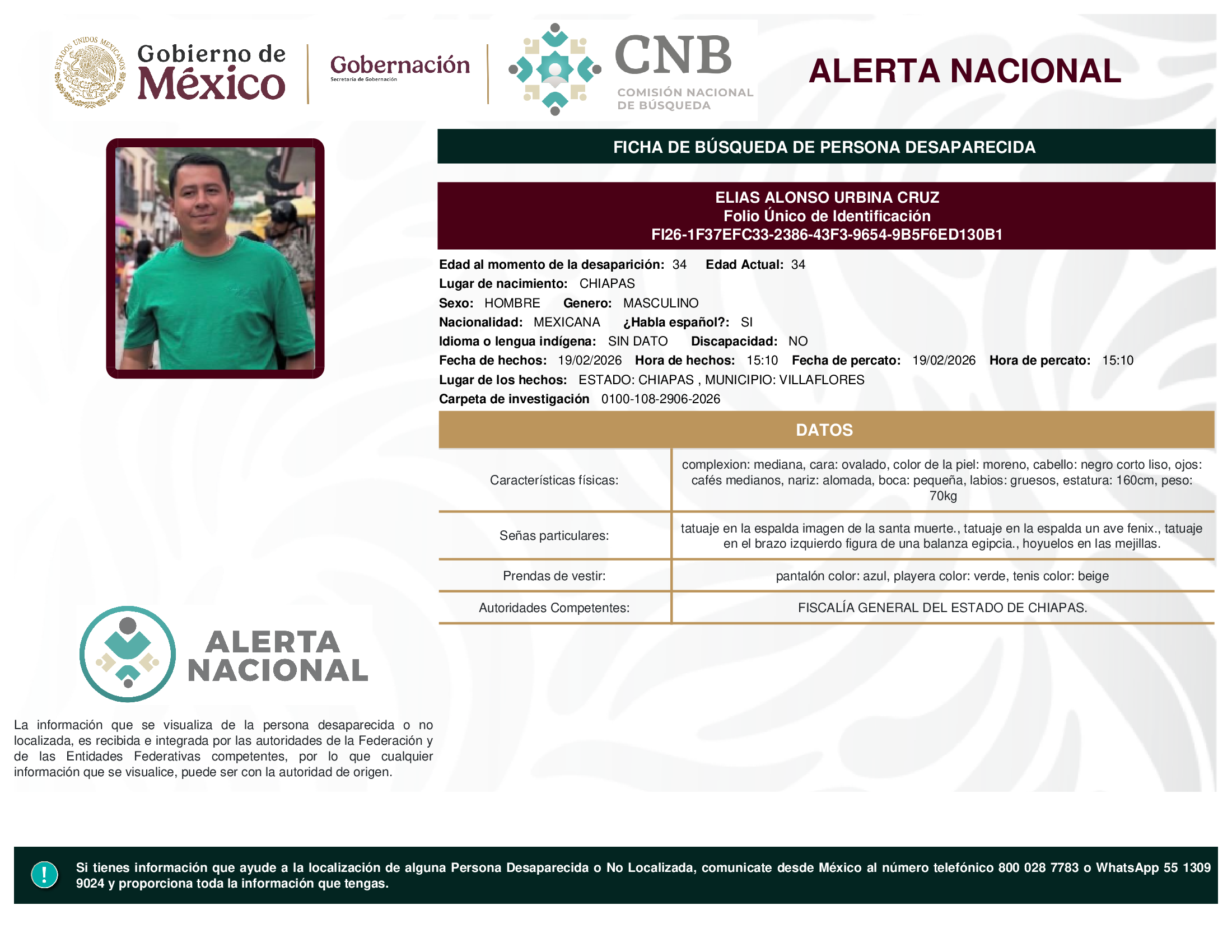 ELIAS ALONSO URBINA CRUZ