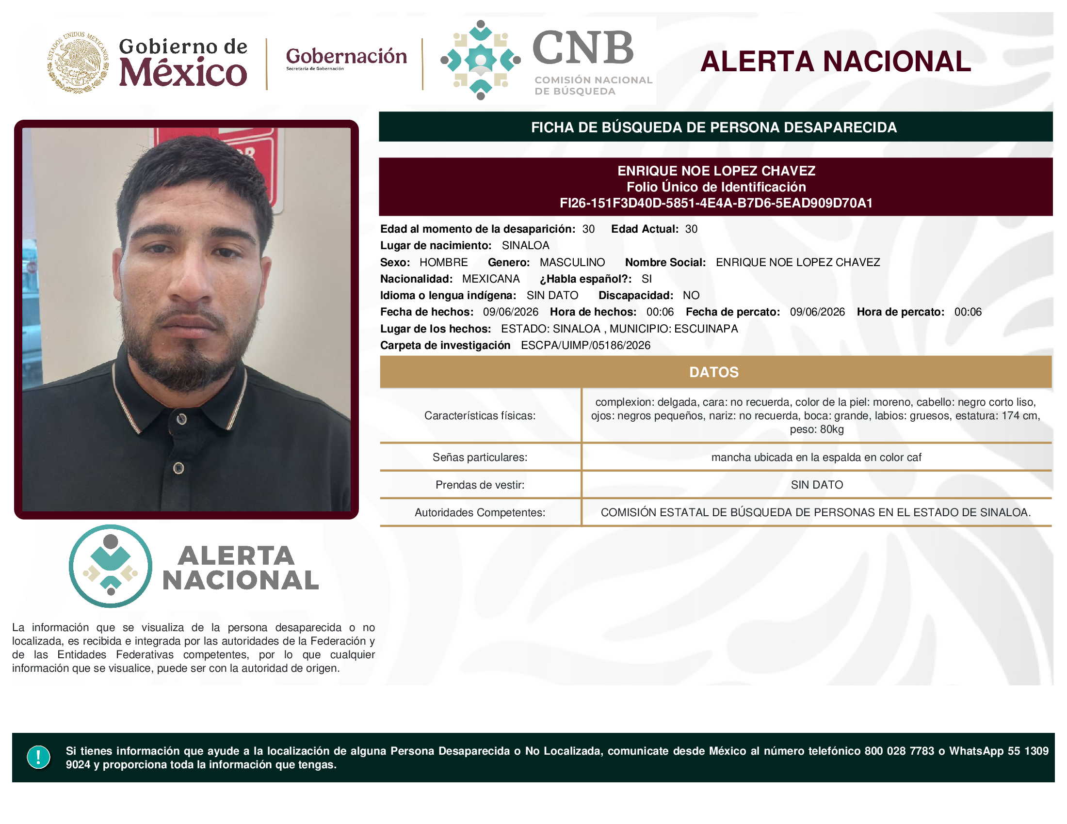 ENRIQUE NOE LOPEZ CHAVEZ