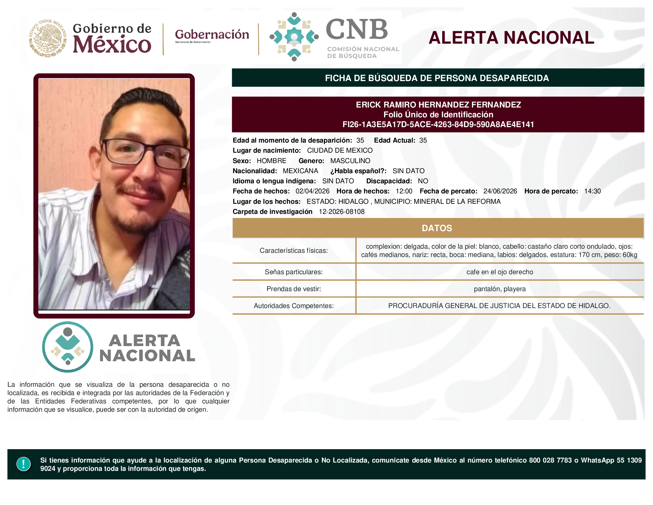 ERICK RAMIRO HERNANDEZ FERNANDEZ