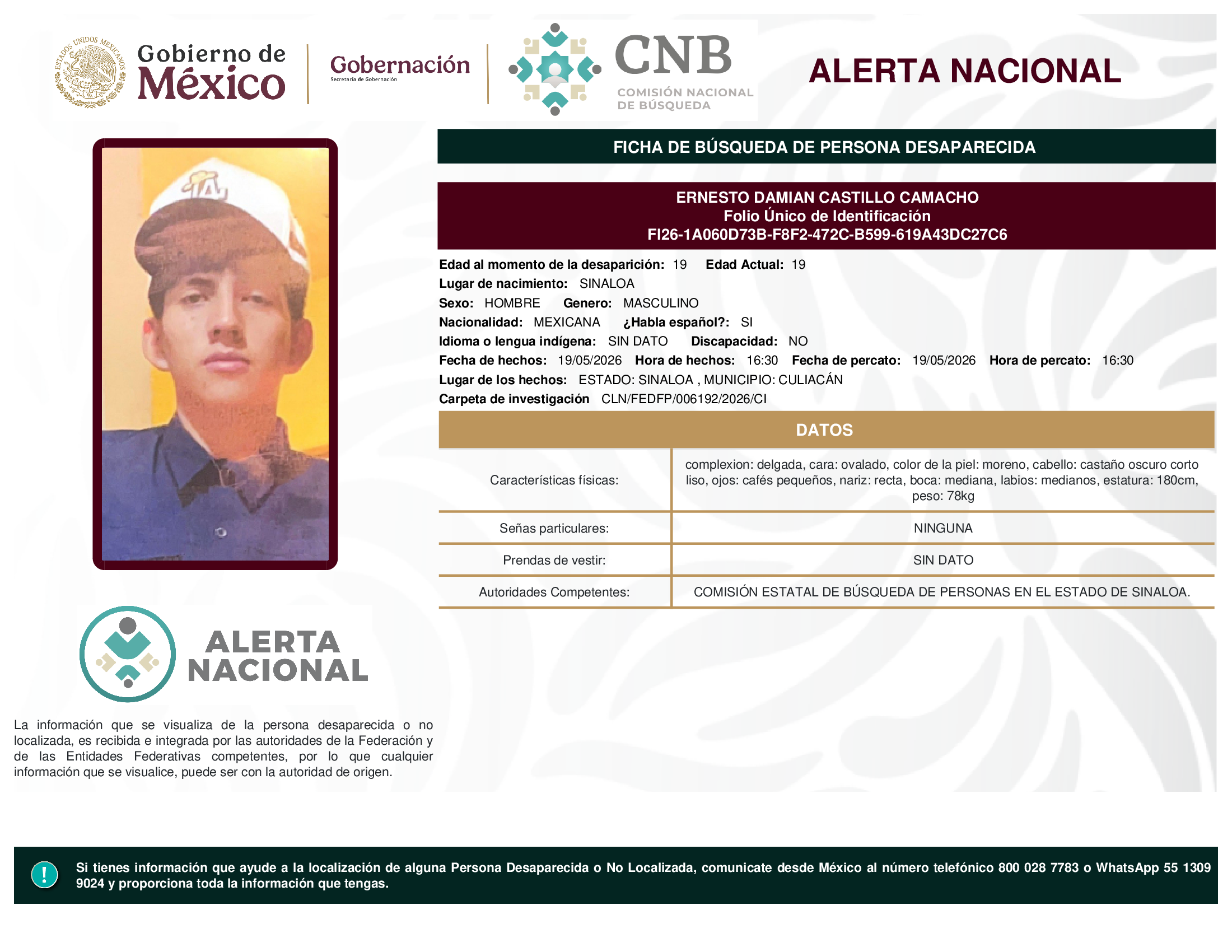 ERNESTO DAMIAN CASTILLO CAMACHO