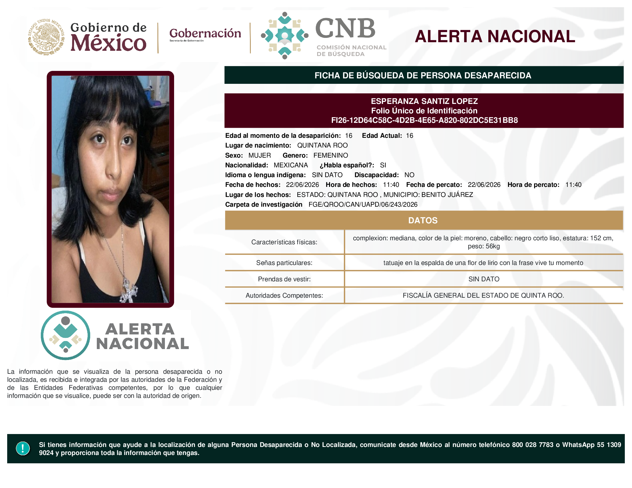 ESPERANZA SANTIZ LOPEZ