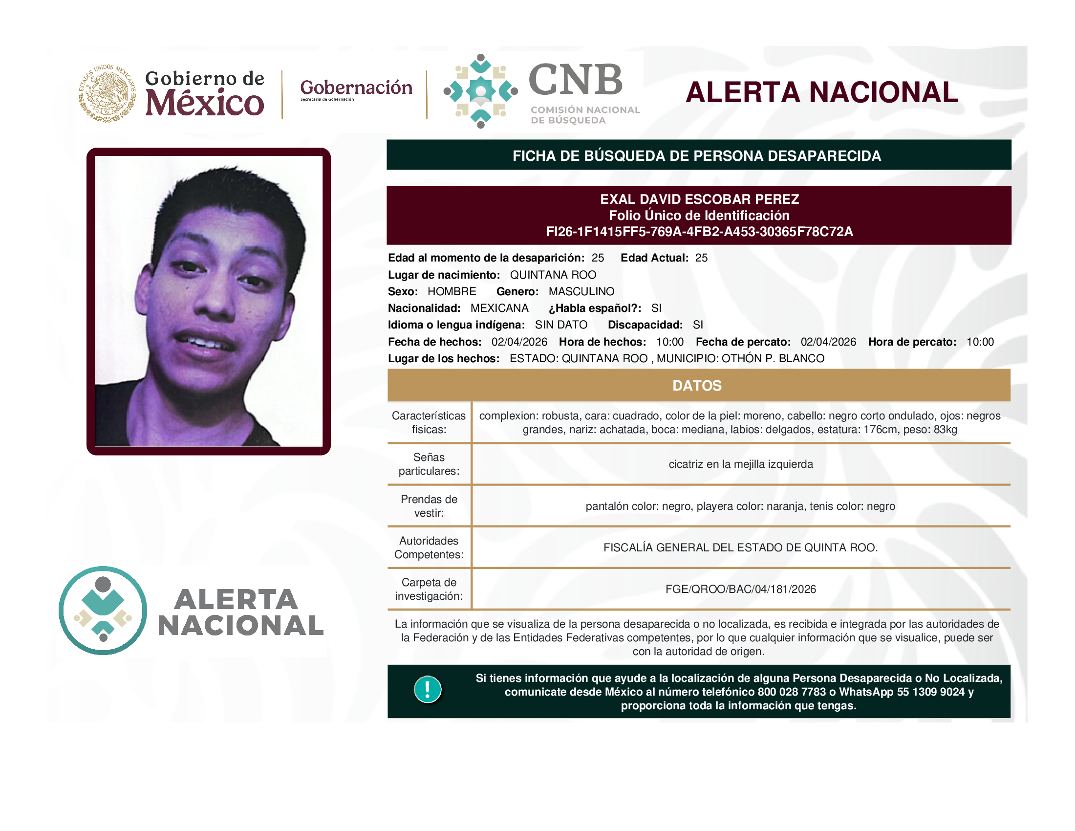 EXAL DAVID ESCOBAR PEREZ