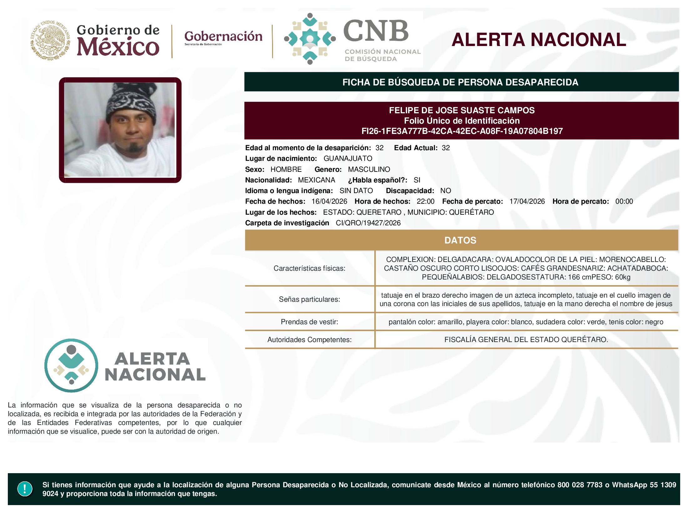 FELIPE DE JOSE SUASTE CAMPOS