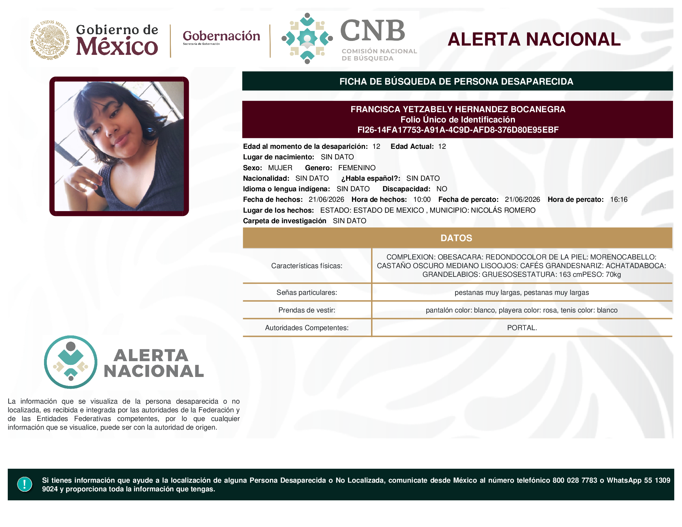 FRANCISCA YETZABELY HERNANDEZ BOCANEGRA