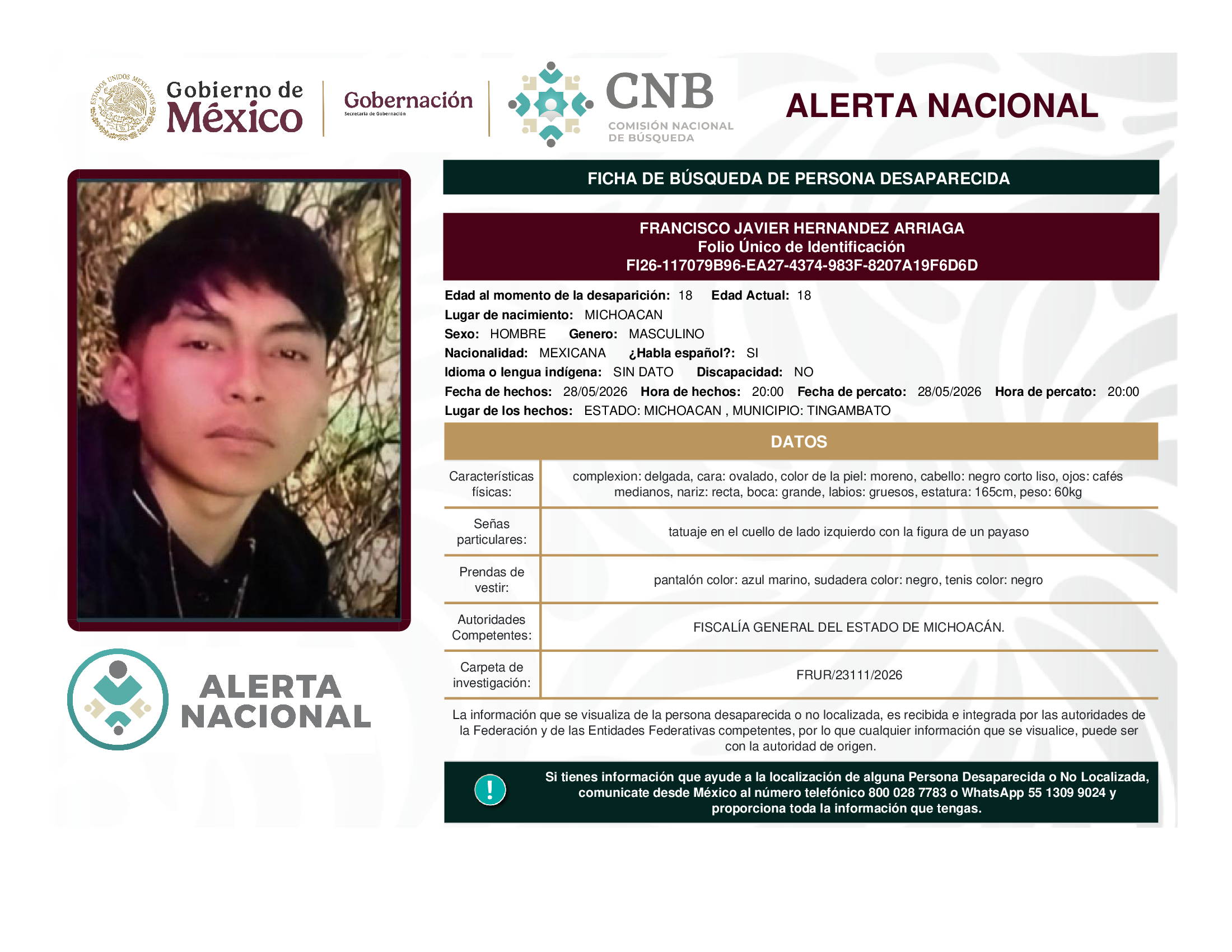FRANCISCO JAVIER HERNANDEZ ARRIAGA