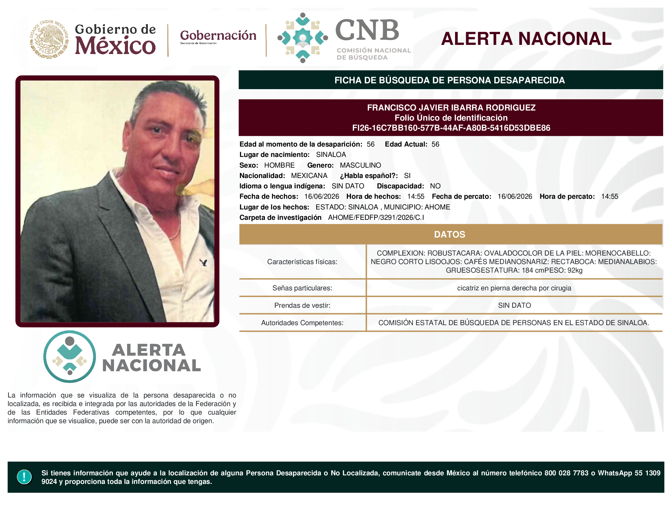 FRANCISCO JAVIER IBARRA RODRIGUEZ