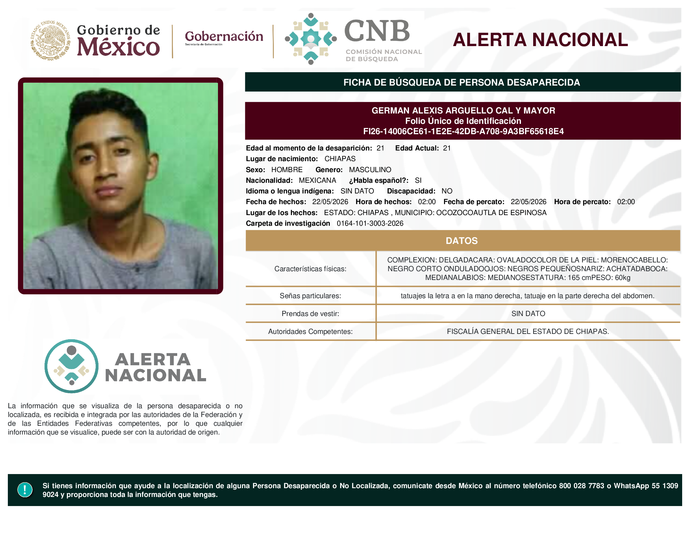 GERMAN ALEXIS ARGUELLO CAL Y MAYOR
