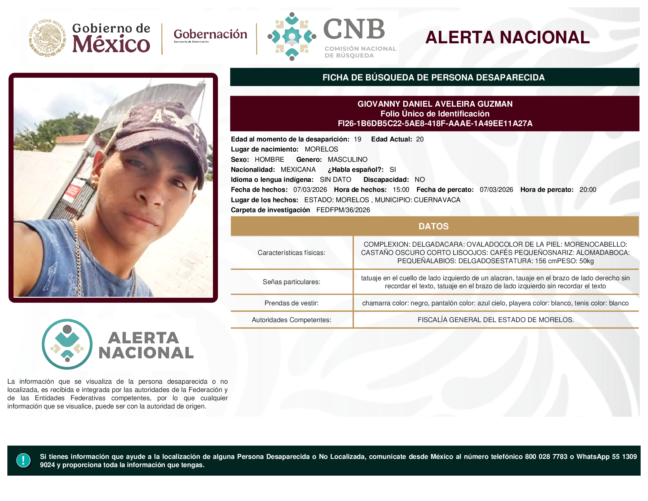 GIOVANNY DANIEL AVELEIRA GUZMAN