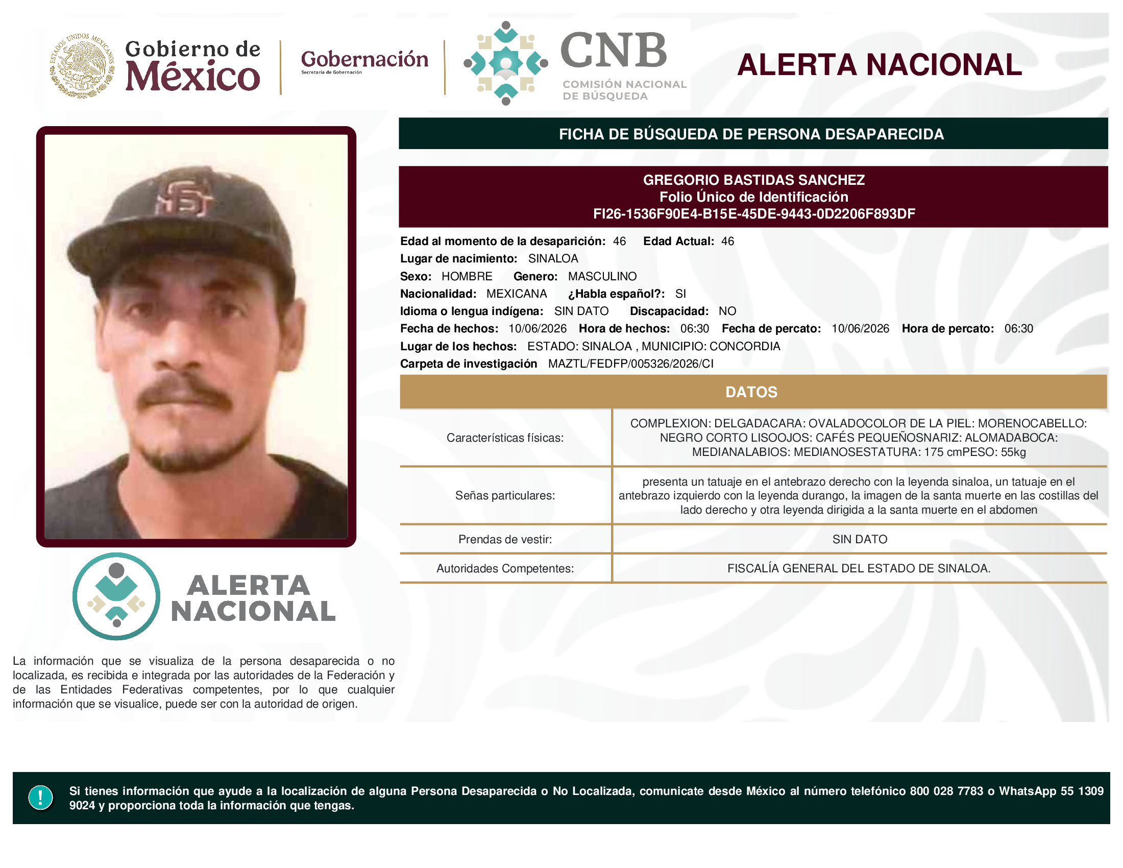 GREGORIO BASTIDAS SANCHEZ