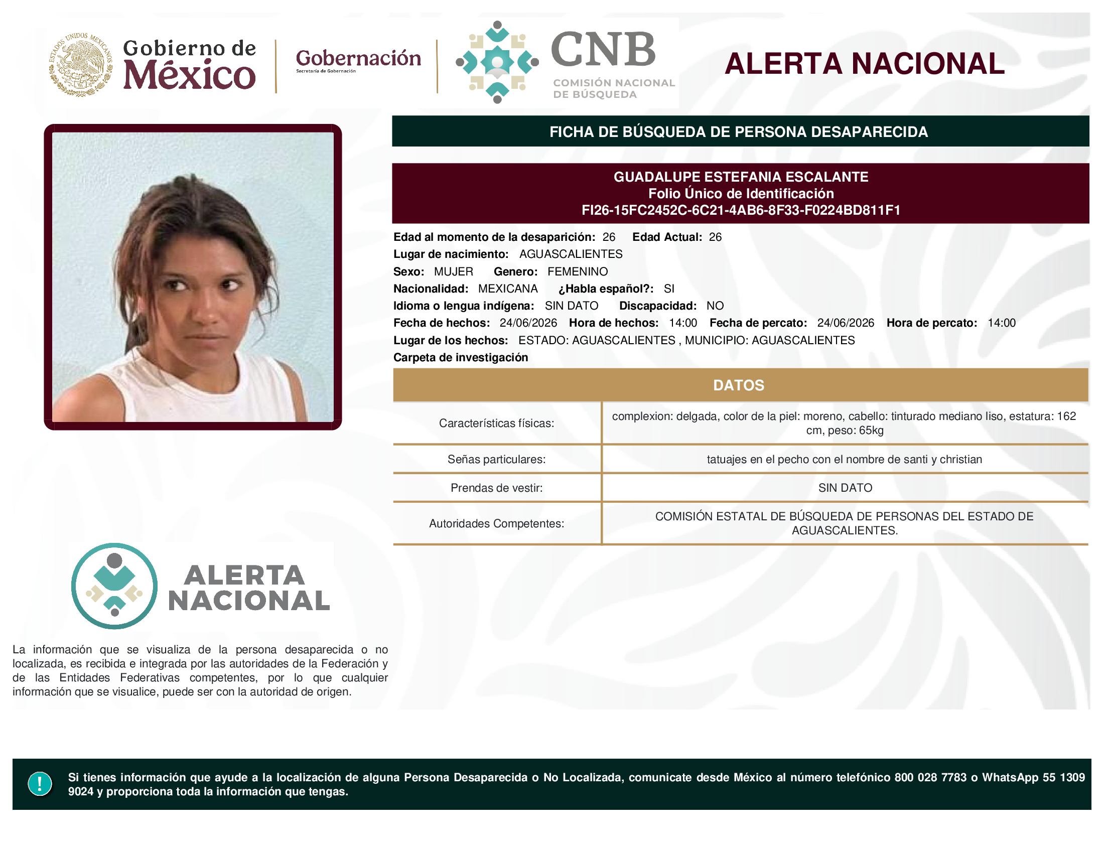 GUADALUPE ESTEFANIA ESCALANTE
