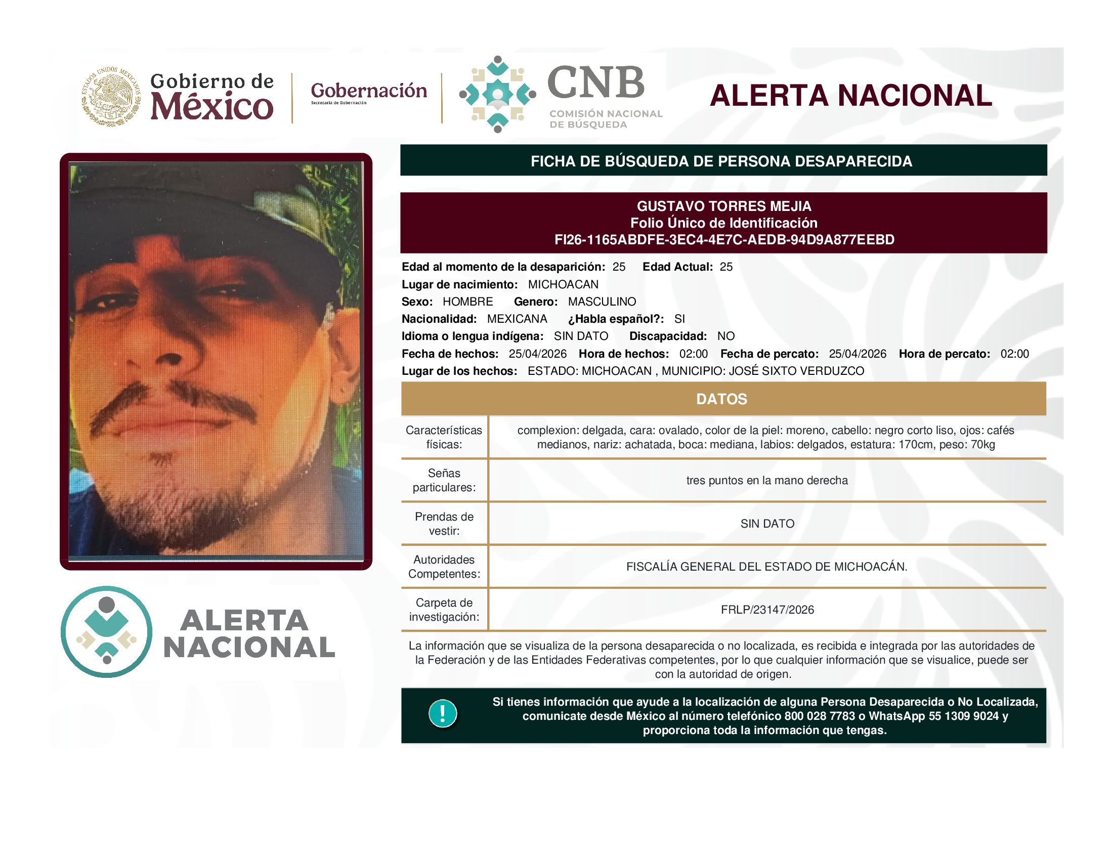 GUSTAVO TORRES MEJIA