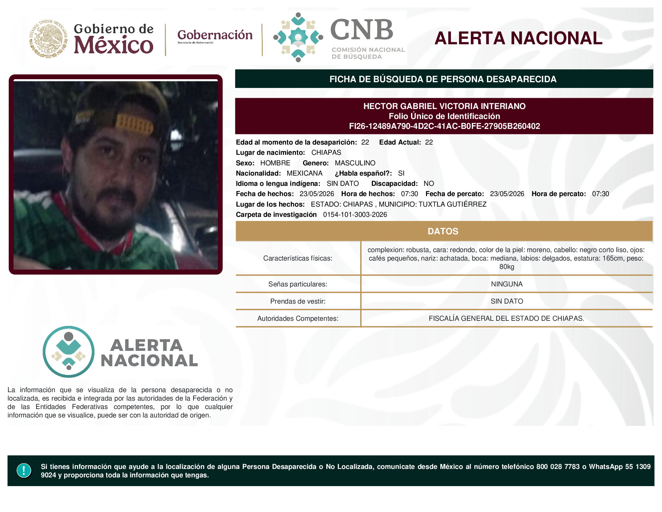 HECTOR GABRIEL VICTORIA INTERIANO