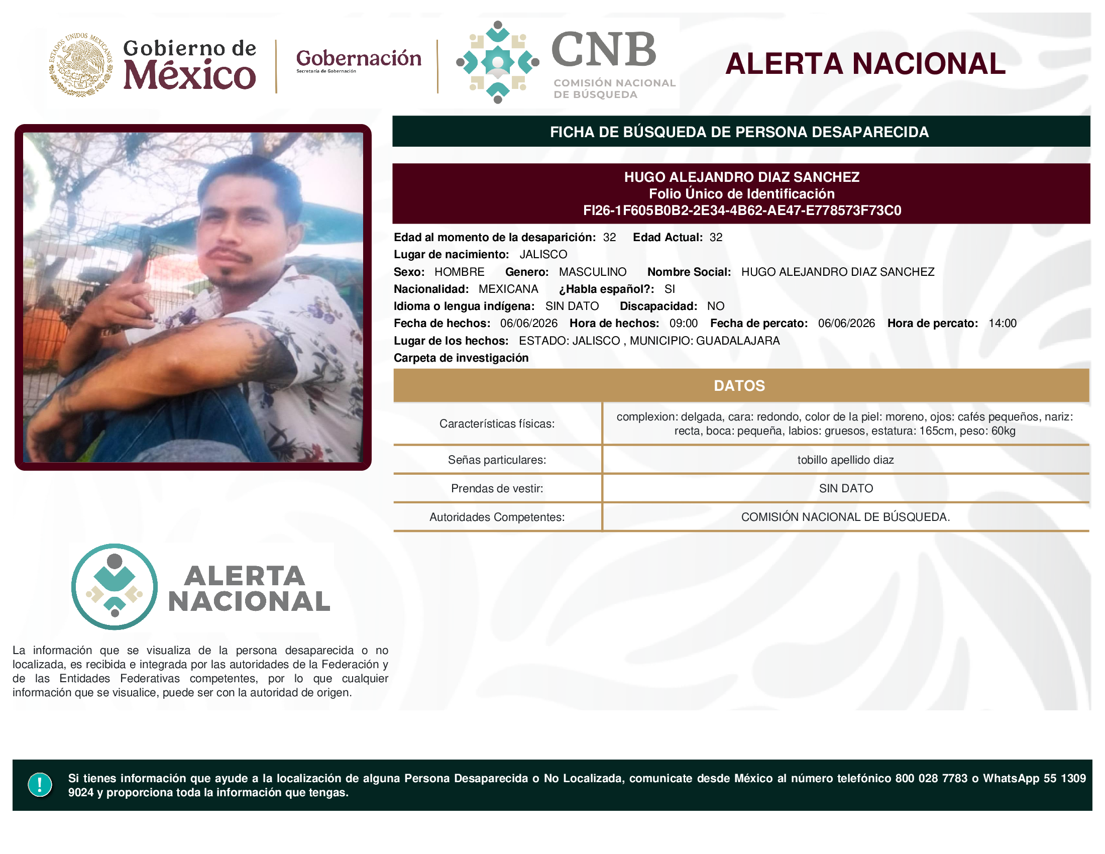 HUGO ALEJANDRO DIAZ SANCHEZ
