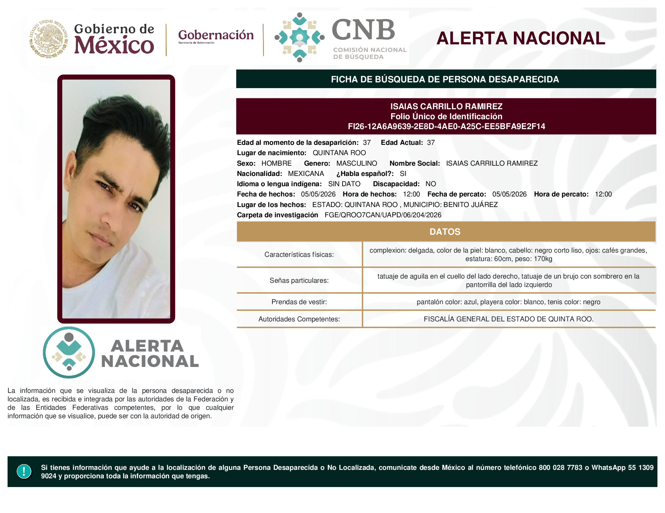 ISAIAS CARRILLO RAMIREZ