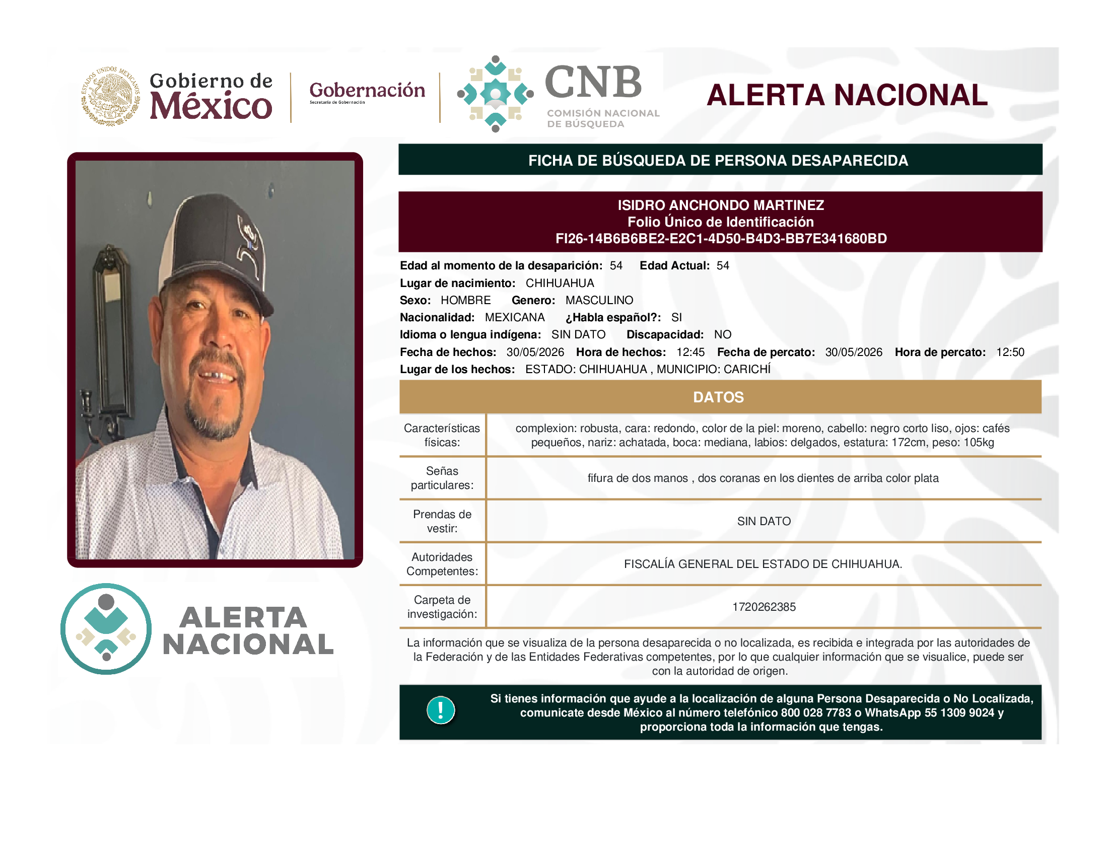 ISIDRO ANCHONDO MARTINEZ