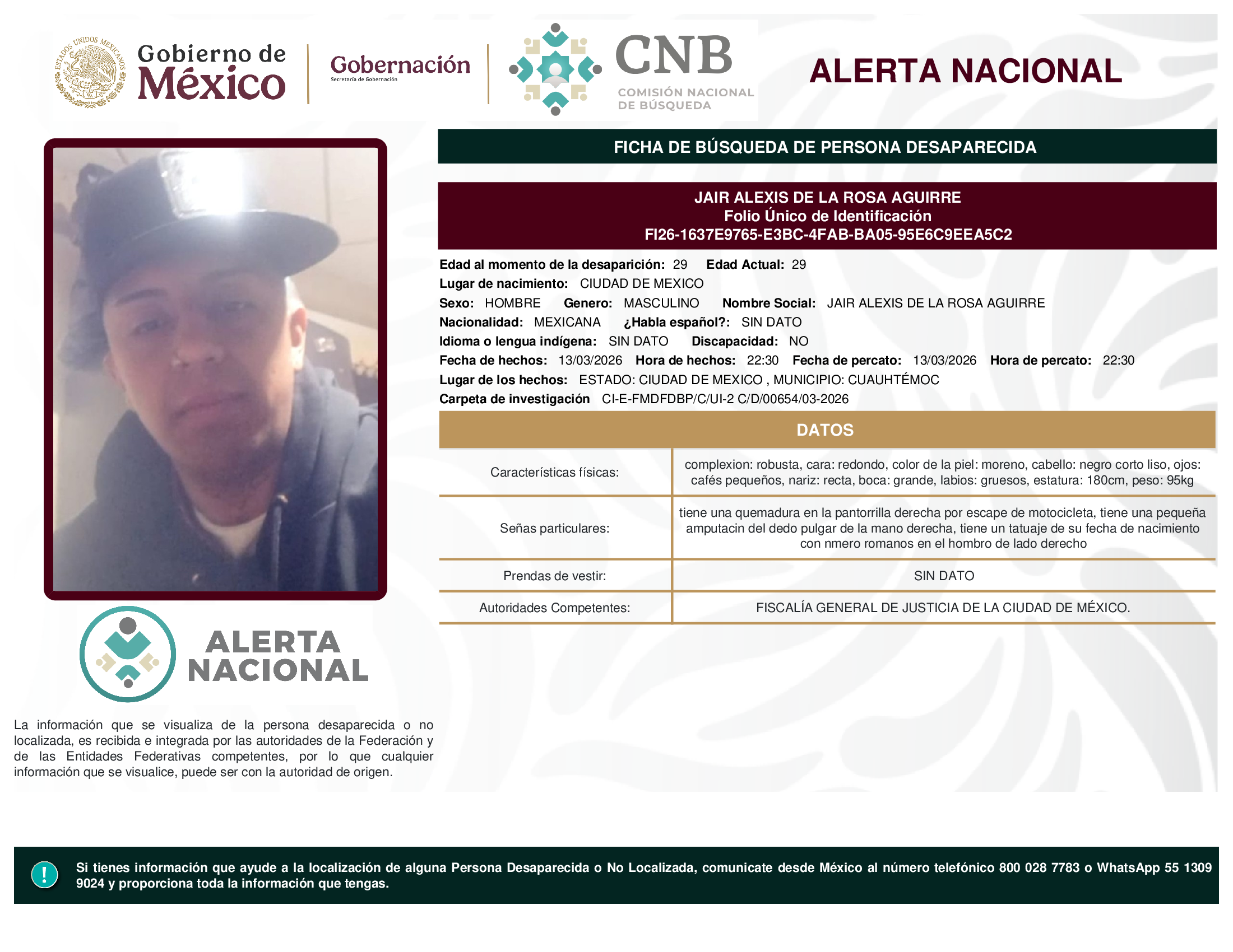 JAIR ALEXIS DE LA ROSA AGUIRRE