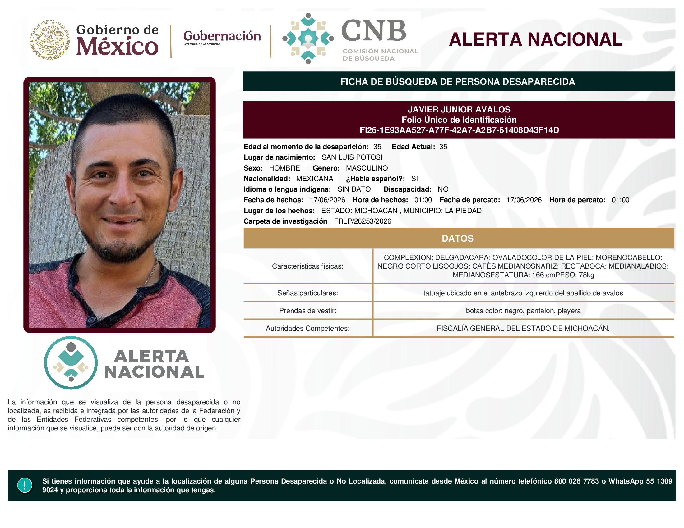 JAVIER JUNIOR AVALOS