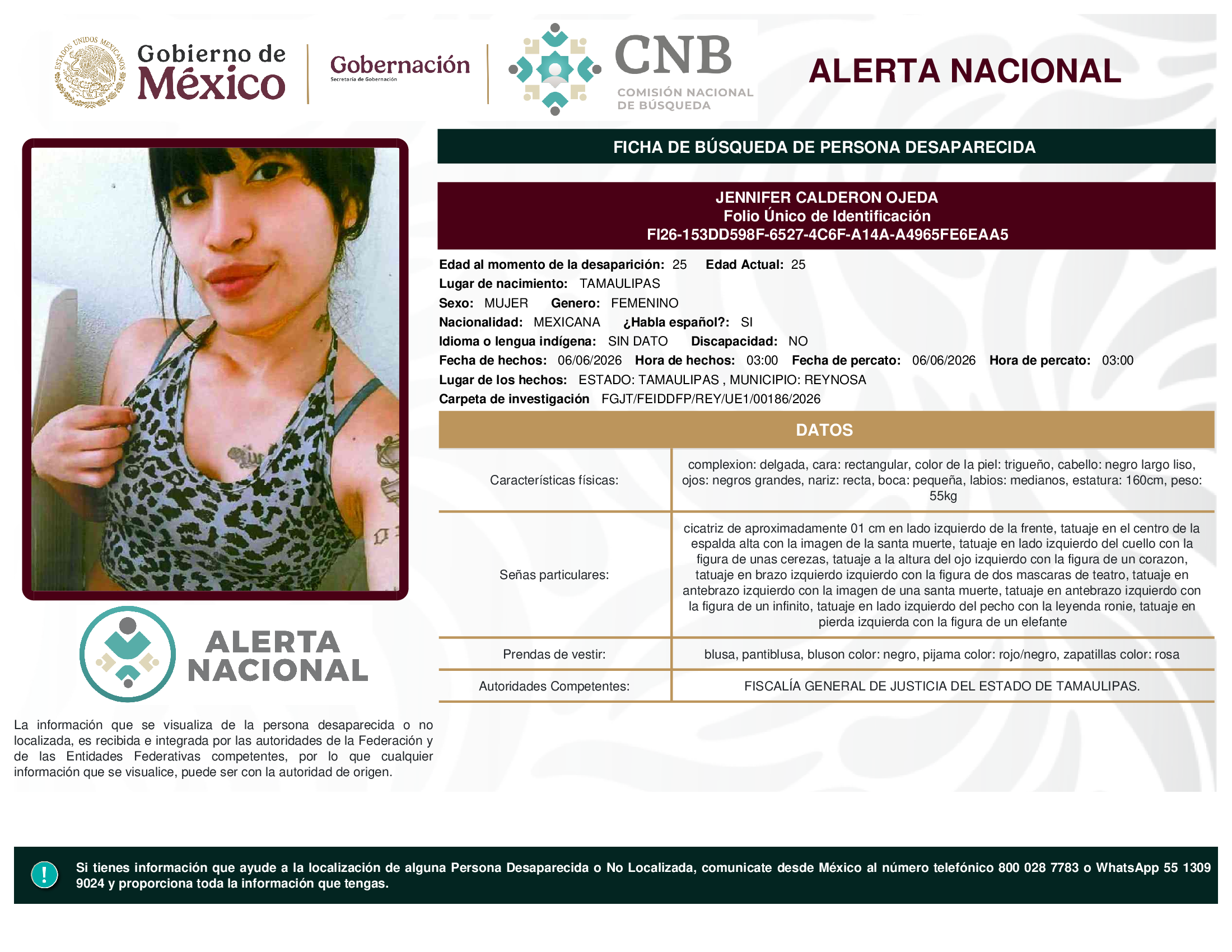 JENNIFER CALDERON OJEDA