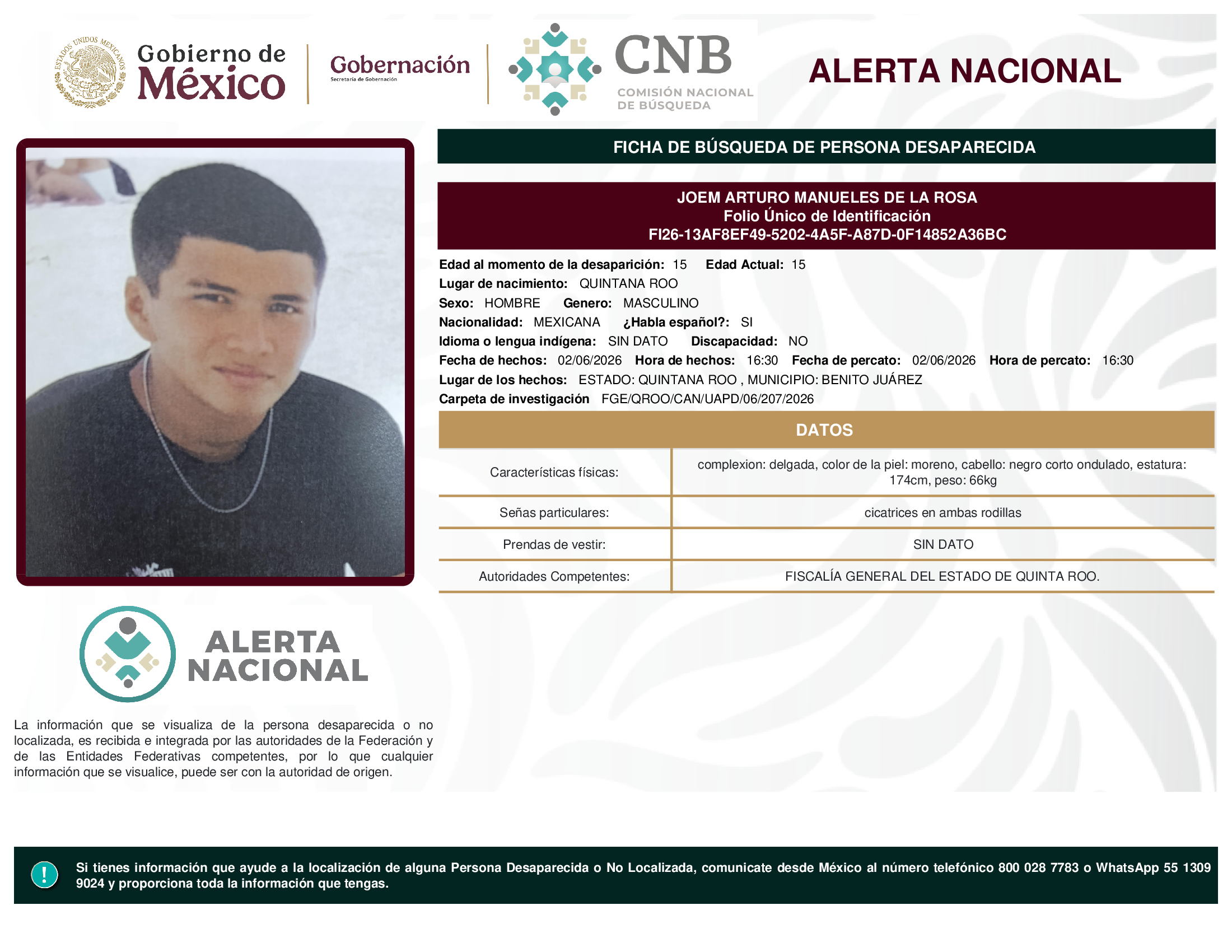JOEM ARTURO MANUELES DE LA ROSA