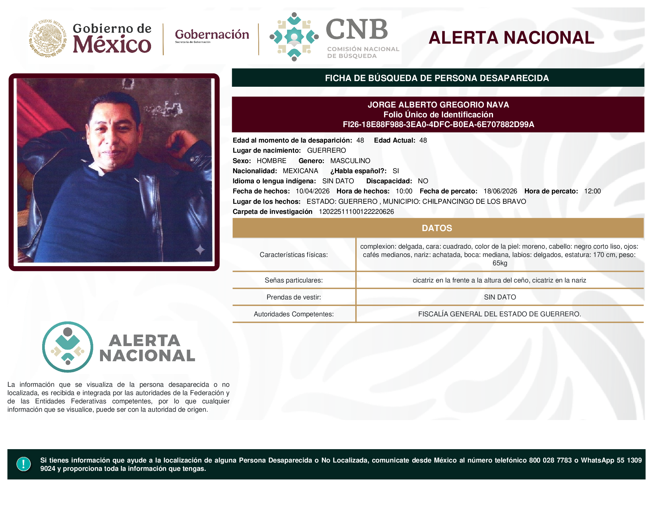 JORGE ALBERTO GREGORIO NAVA
