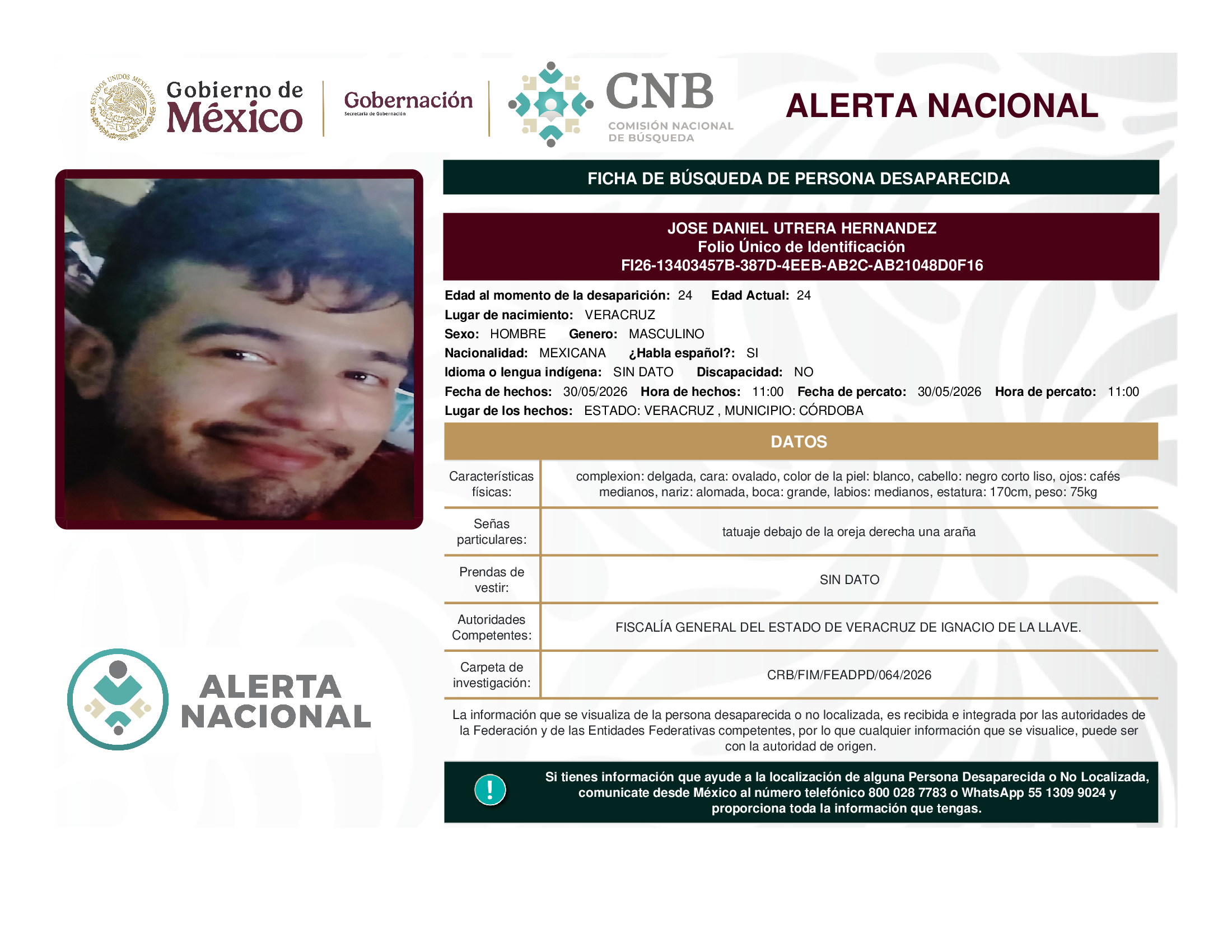 JOSE DANIEL UTRERA HERNANDEZ