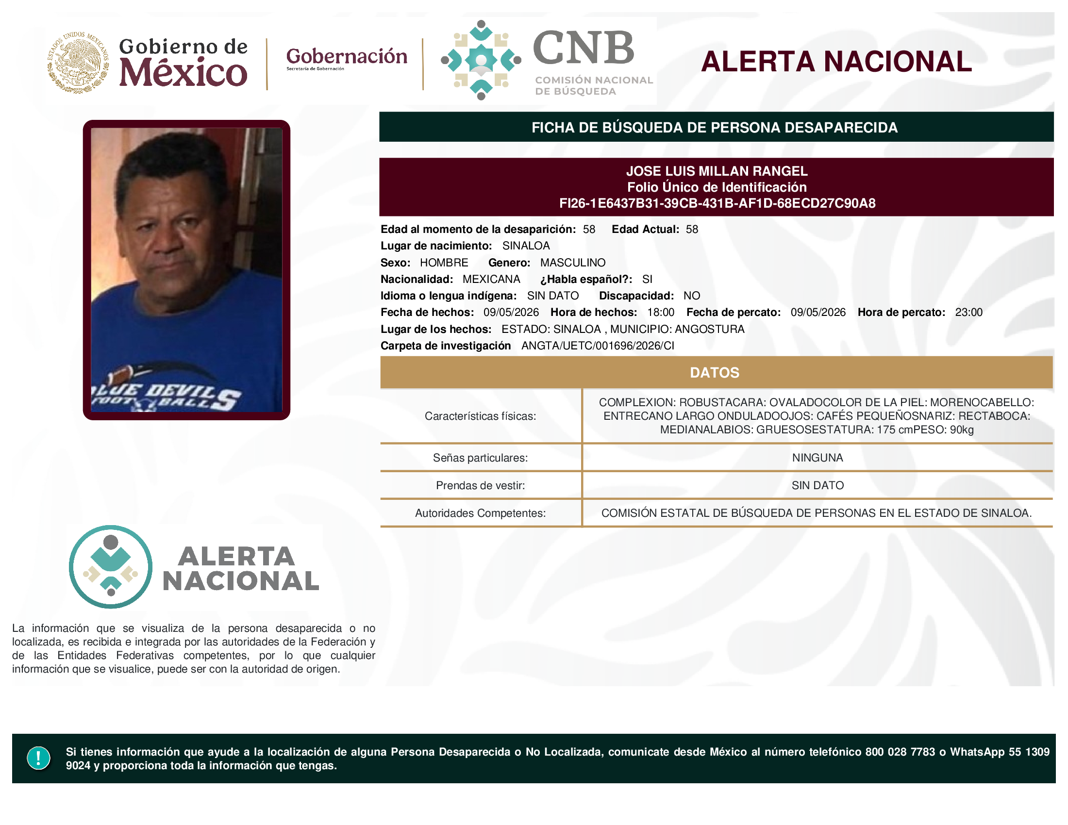 JOSE LUIS MILLAN RANGEL
