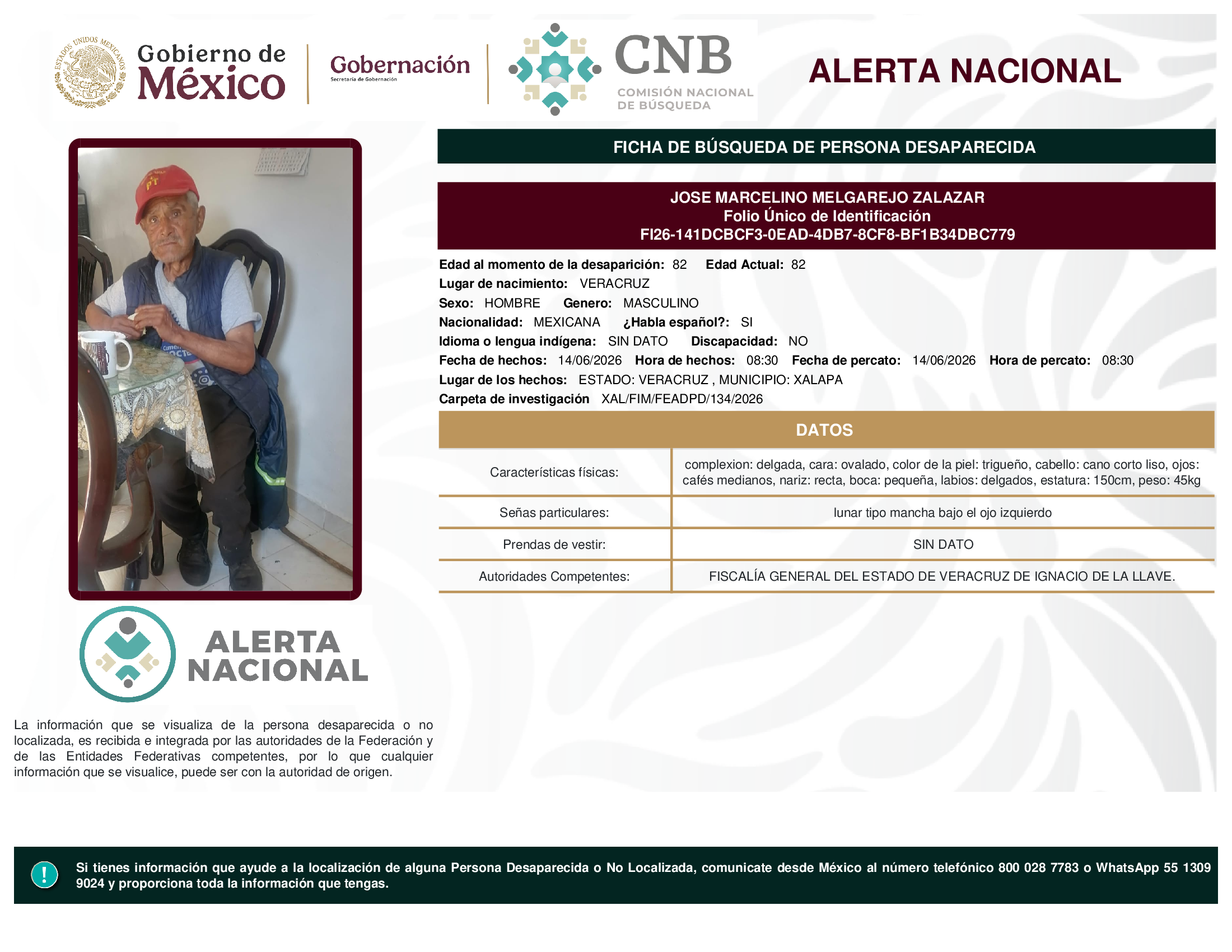 JOSE MARCELINO MELGAREJO ZALAZAR