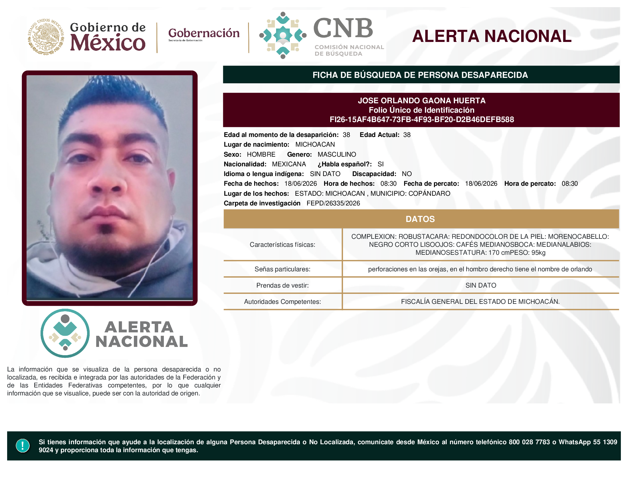 JOSE ORLANDO GAONA HUERTA