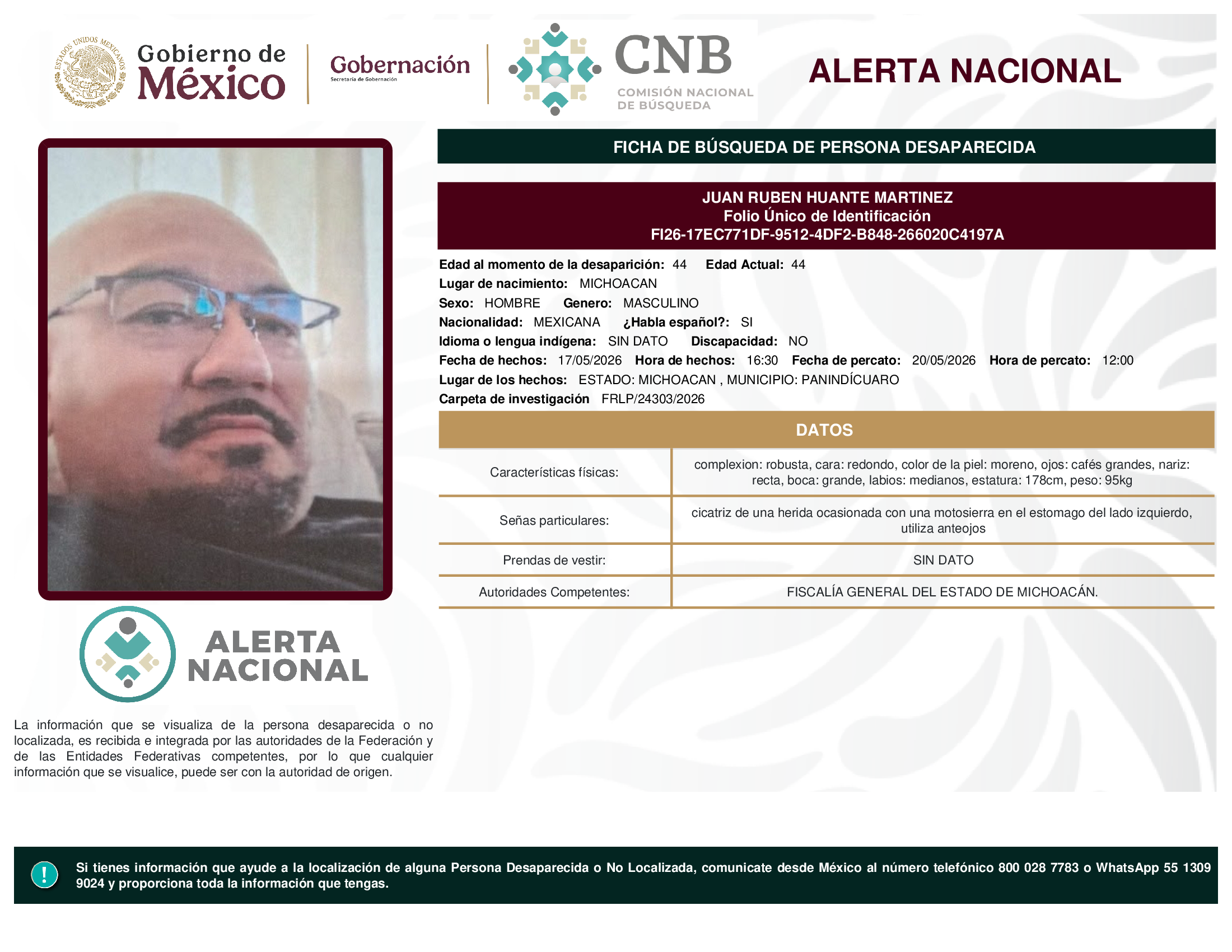 JUAN RUBEN HUANTE MARTINEZ