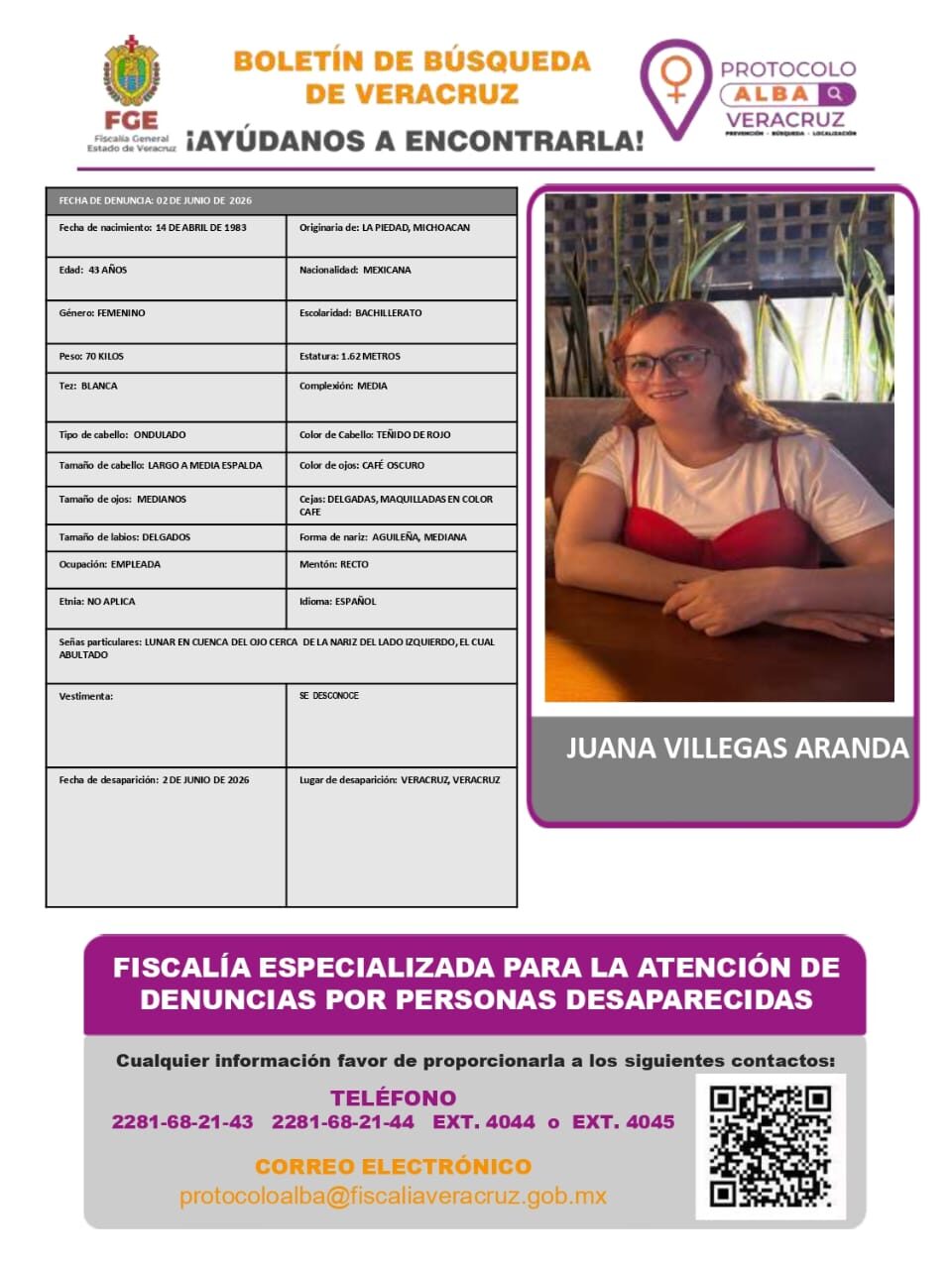 JUANA VILLEGAS ARANDA