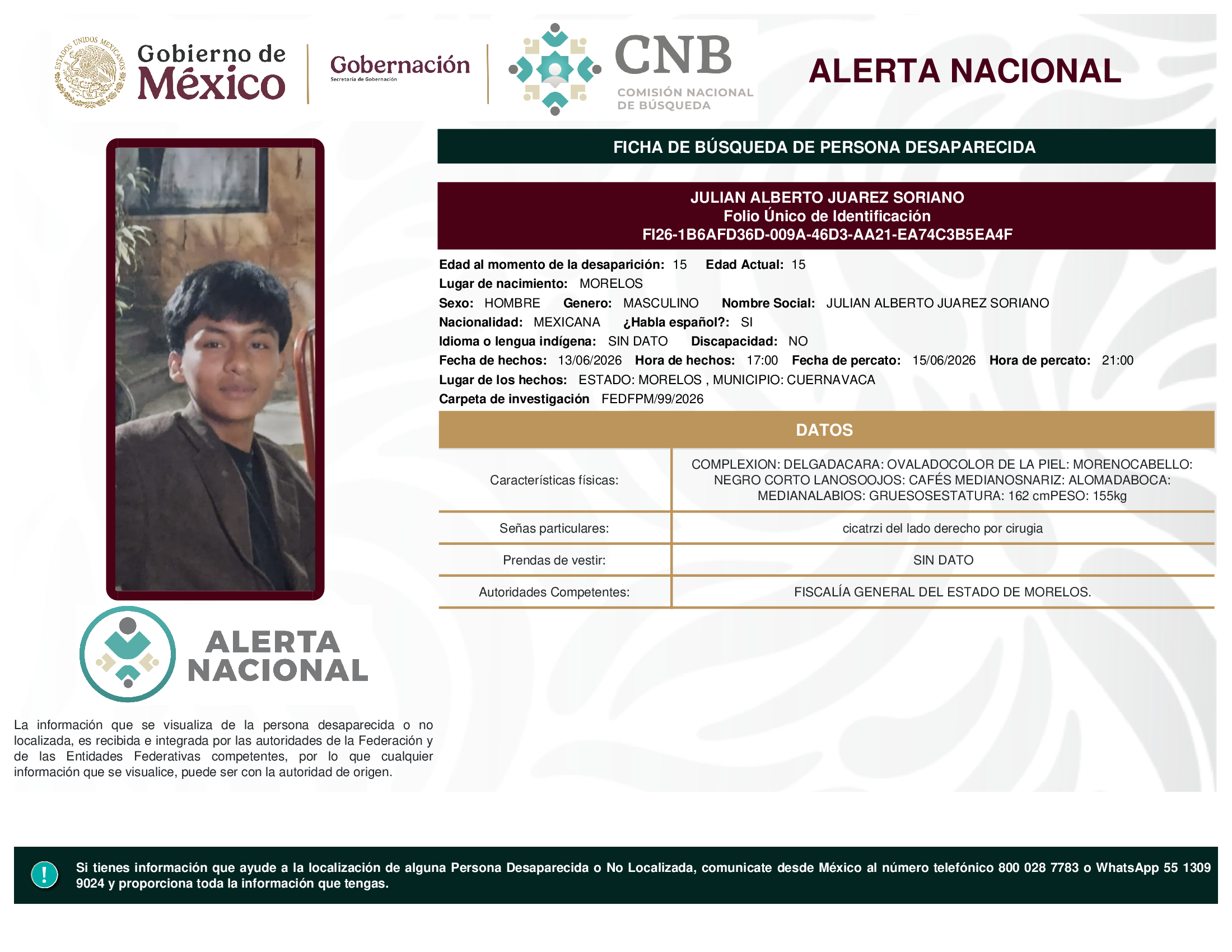 JULIAN ALBERTO JUAREZ SORIANO