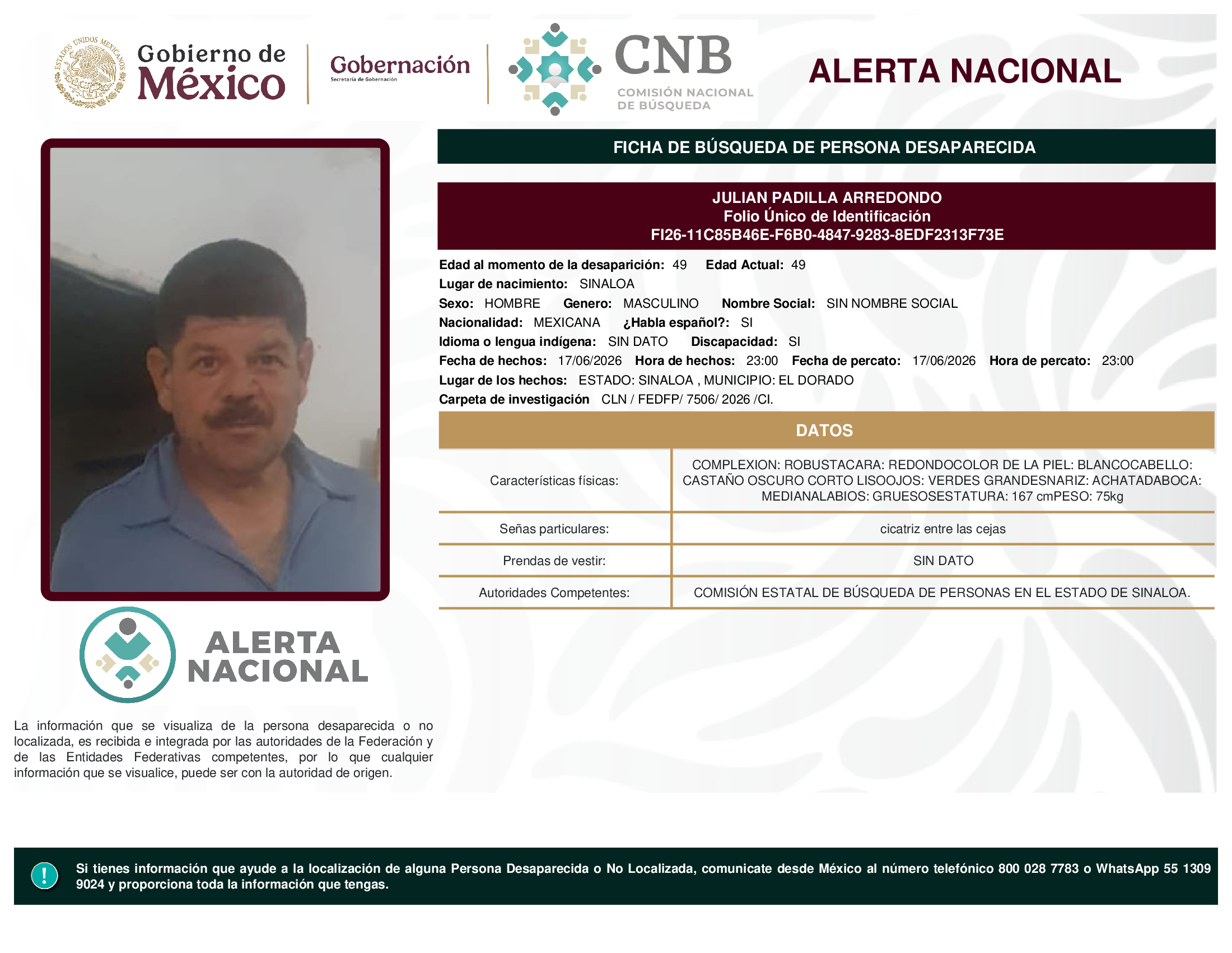 JULIAN PADILLA ARREDONDO