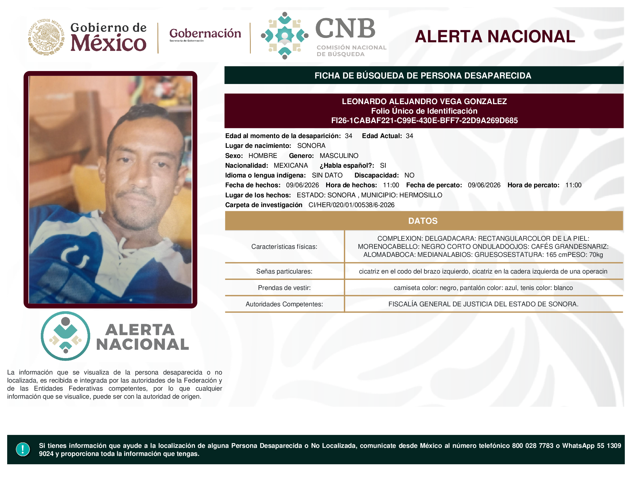 LEONARDO ALEJANDRO VEGA GONZALEZ