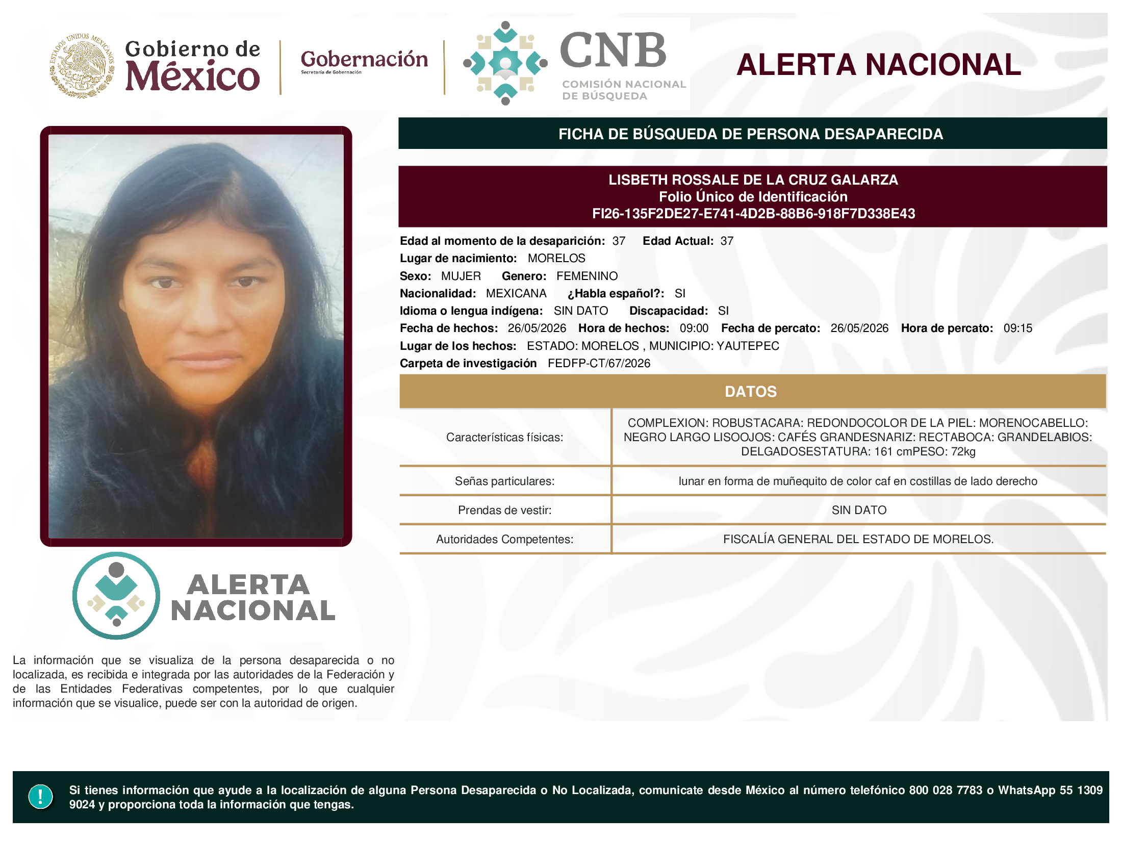 LISBETH ROSSALE DE LA CRUZ GALARZA