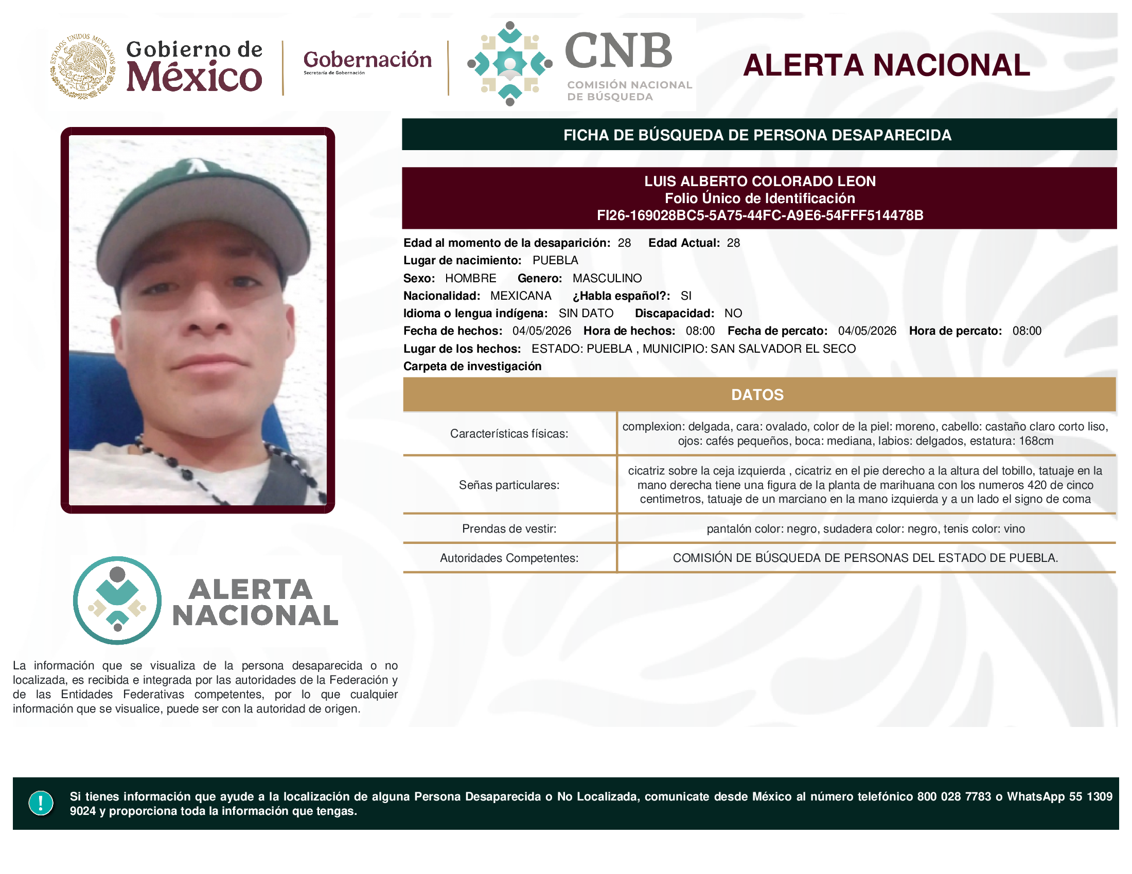 LUIS ALBERTO COLORADO LEON
