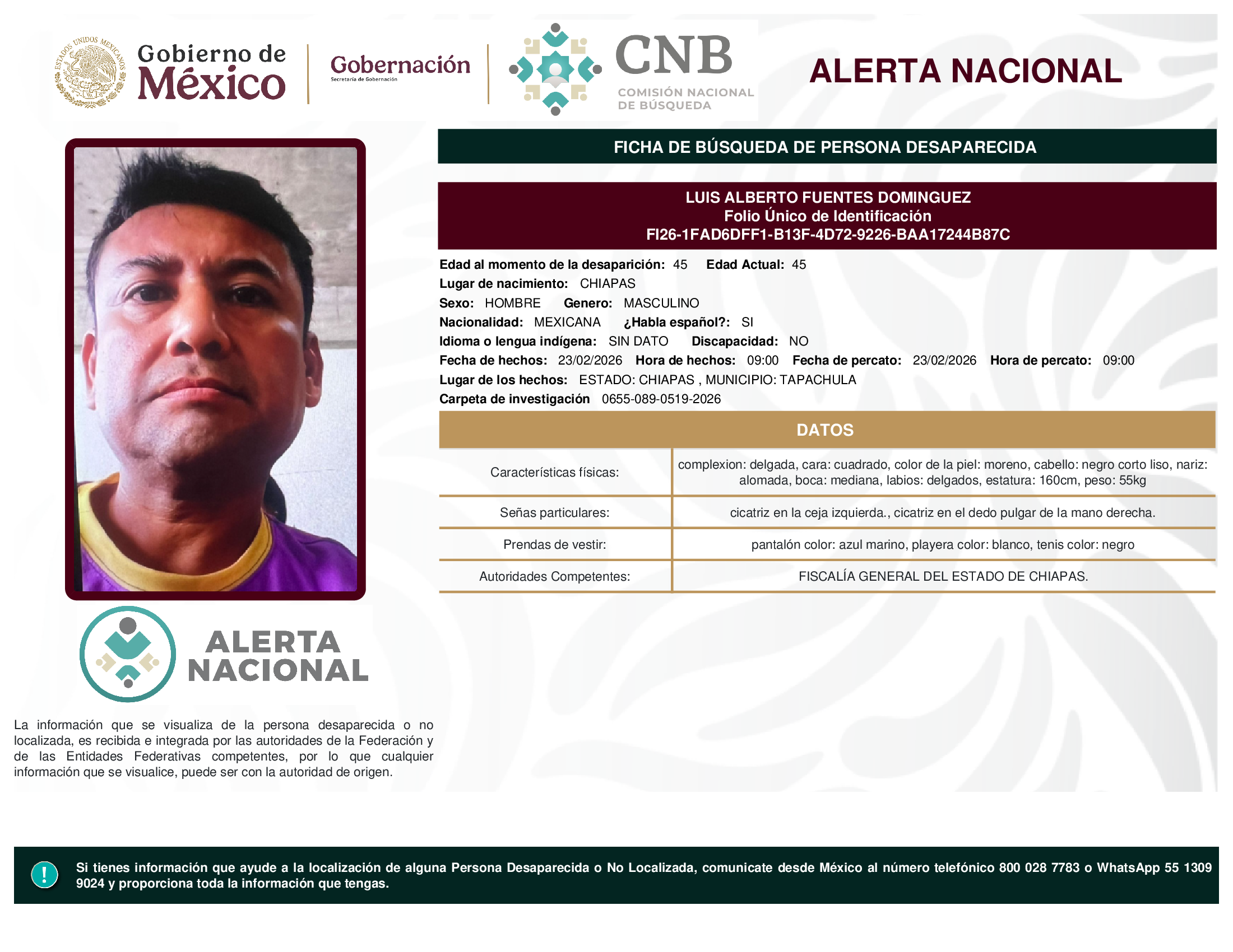 LUIS ALBERTO FUENTES DOMINGUEZ
