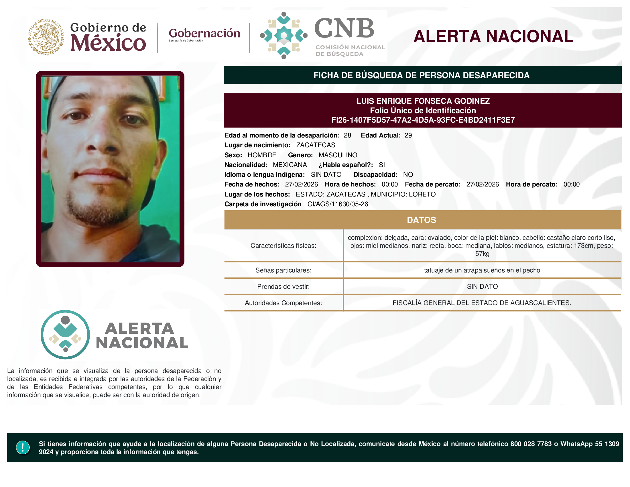 LUIS ENRIQUE FONSECA GODINEZ