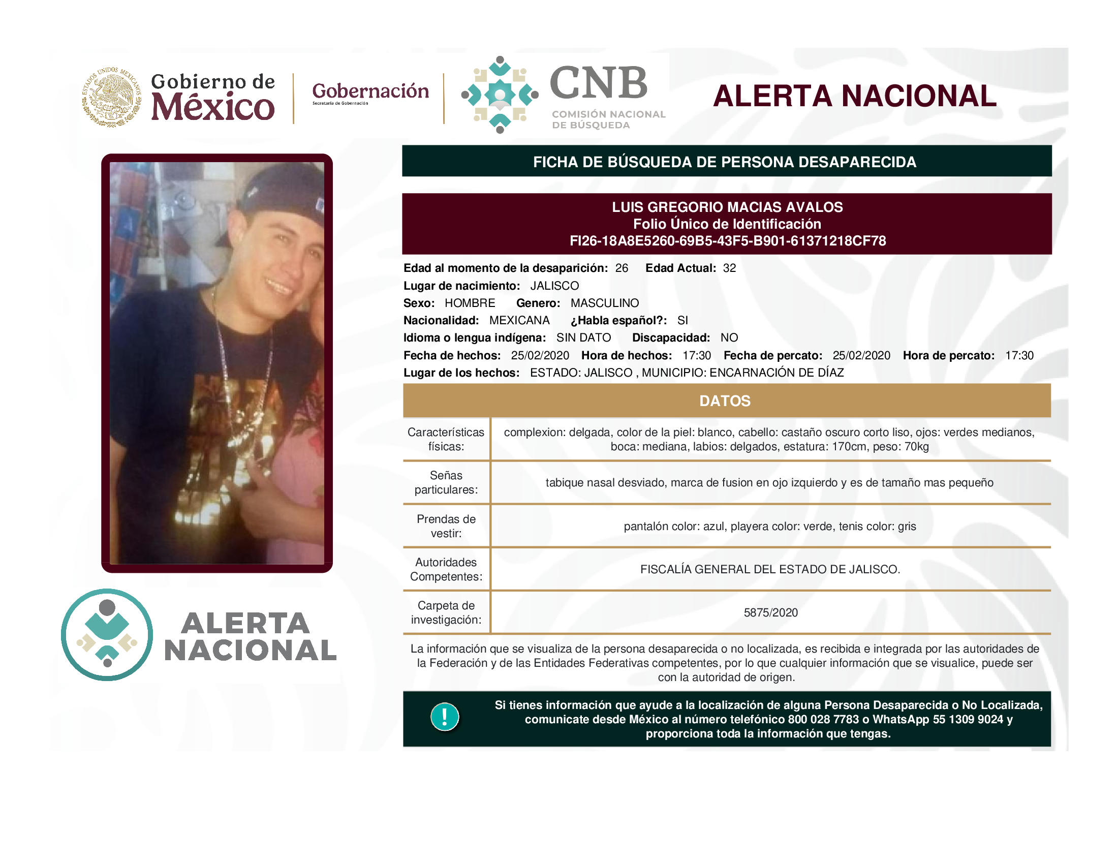 LUIS GREGORIO MACIAS AVALOS