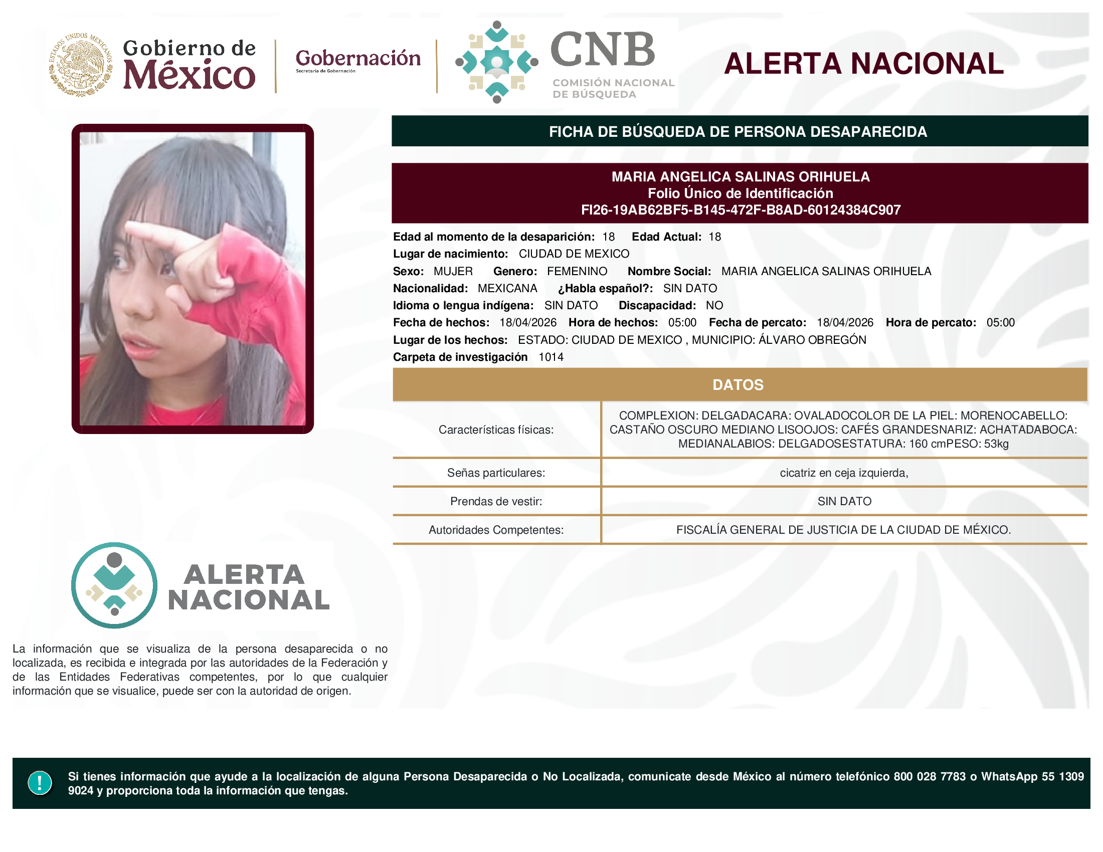 MARIA ANGELICA SALINAS ORIHUELA