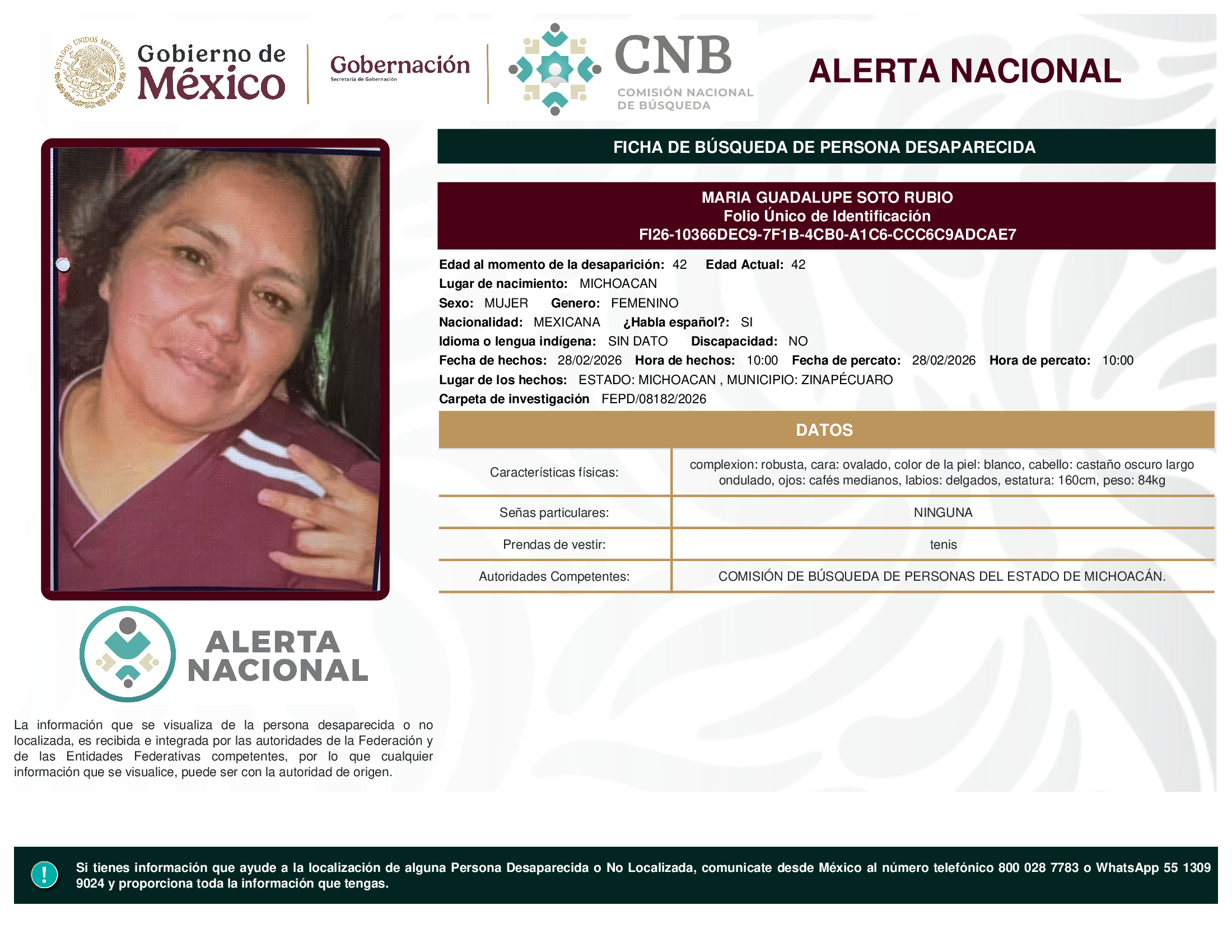 MARIA GUADALUPE SOTO RUBIO