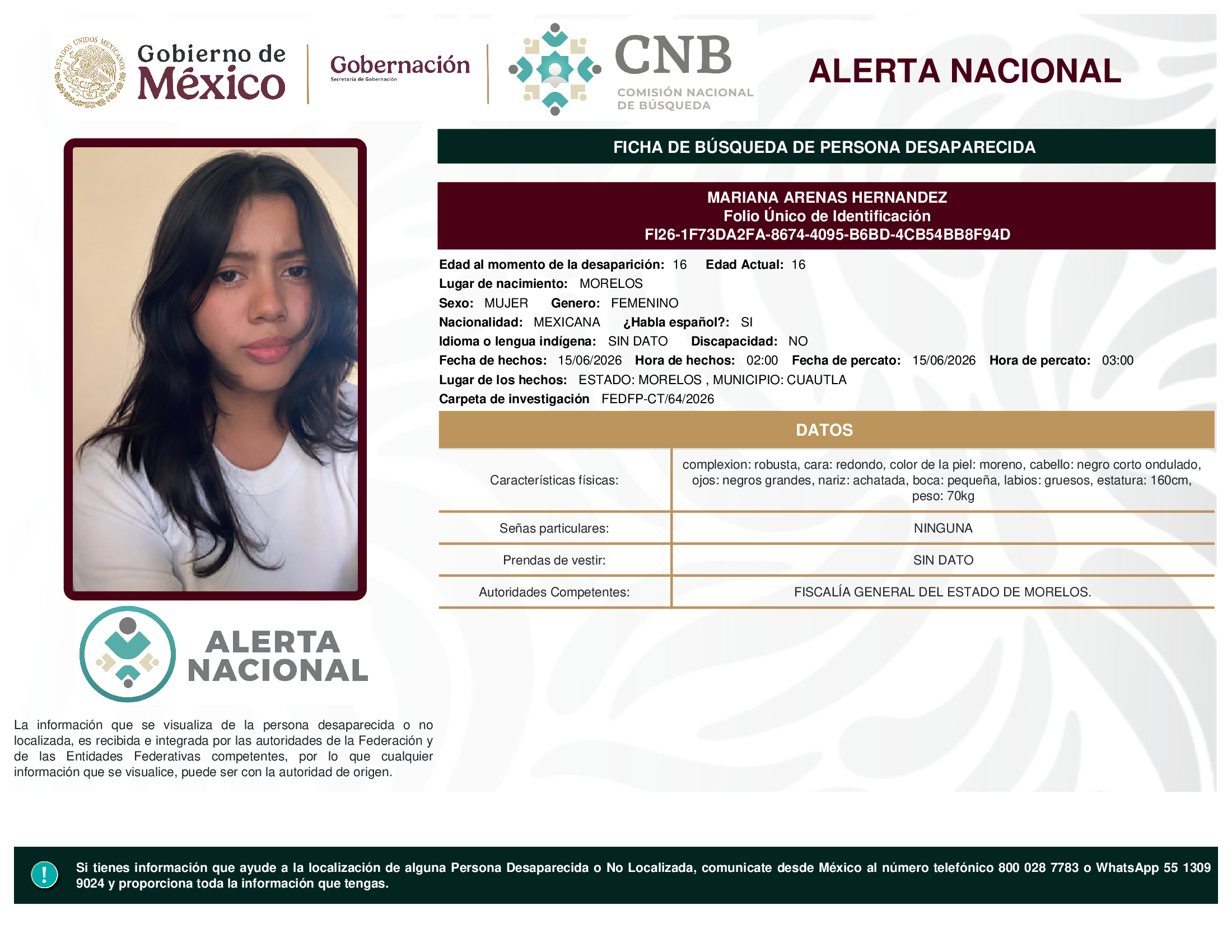 MARIANA ARENAS HERNANDEZ
